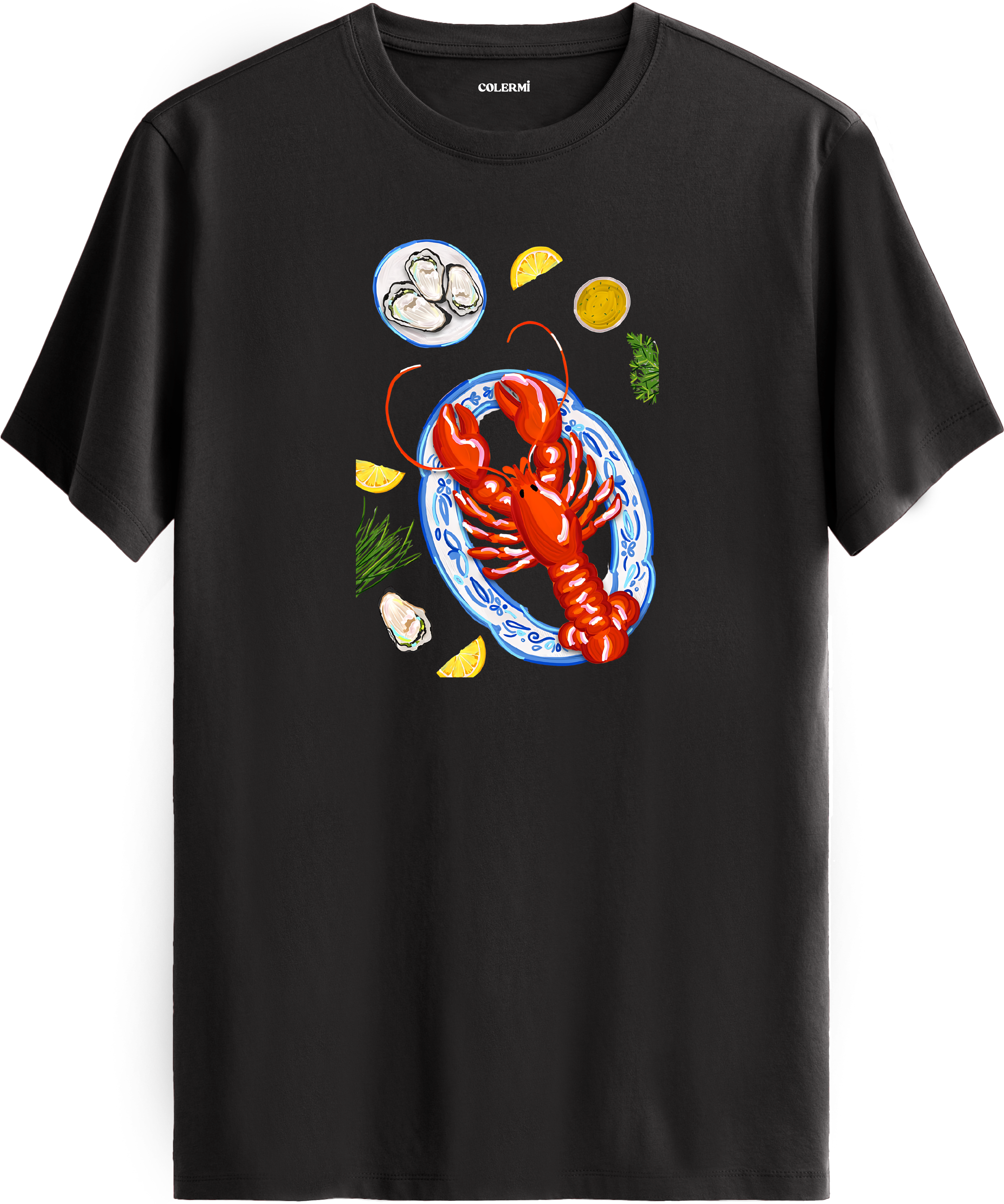 Lobster Feast Baskılı Regular Tişört