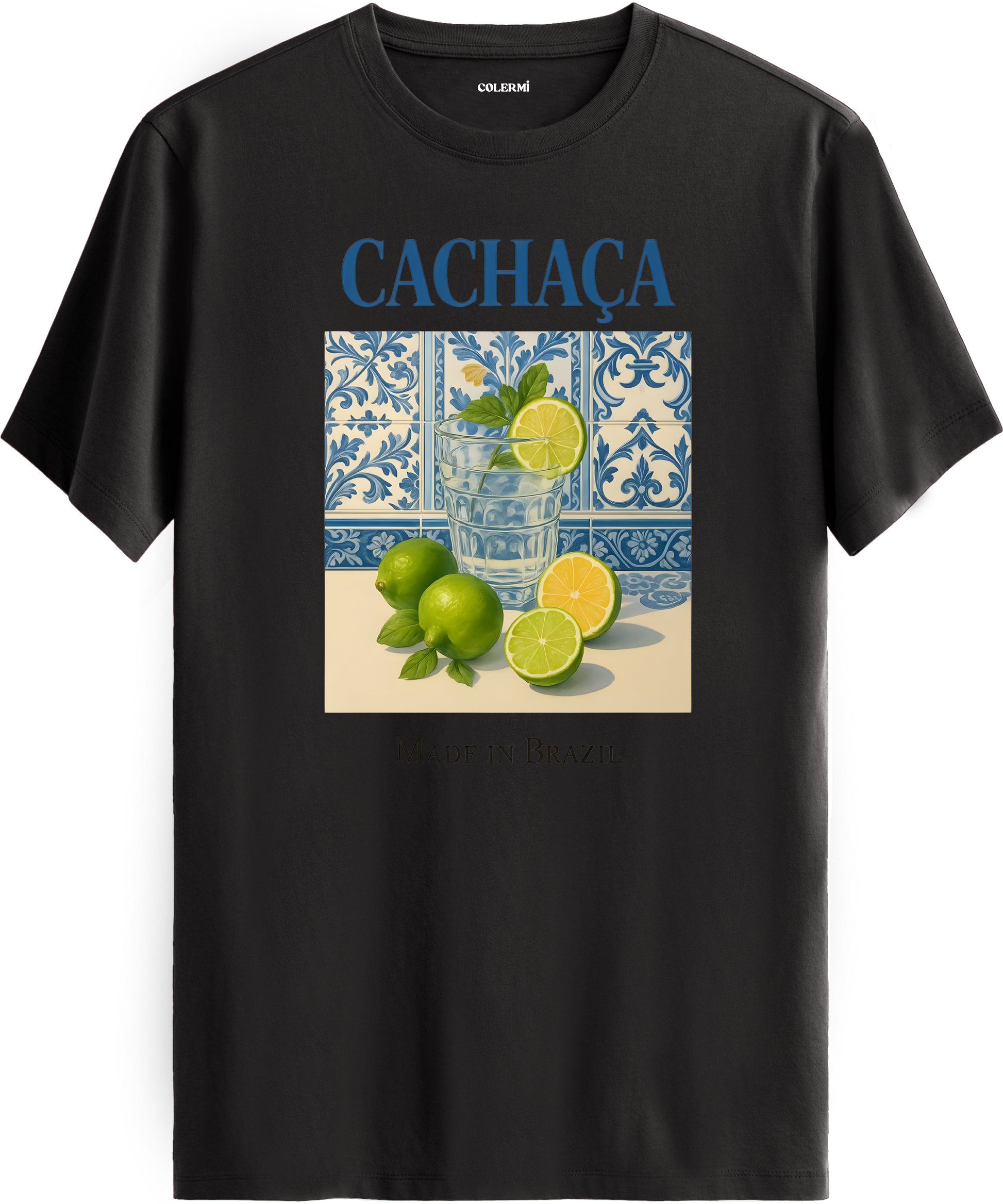 Cachaça Made In Brazil Baskılı Tişört detay | Colermi