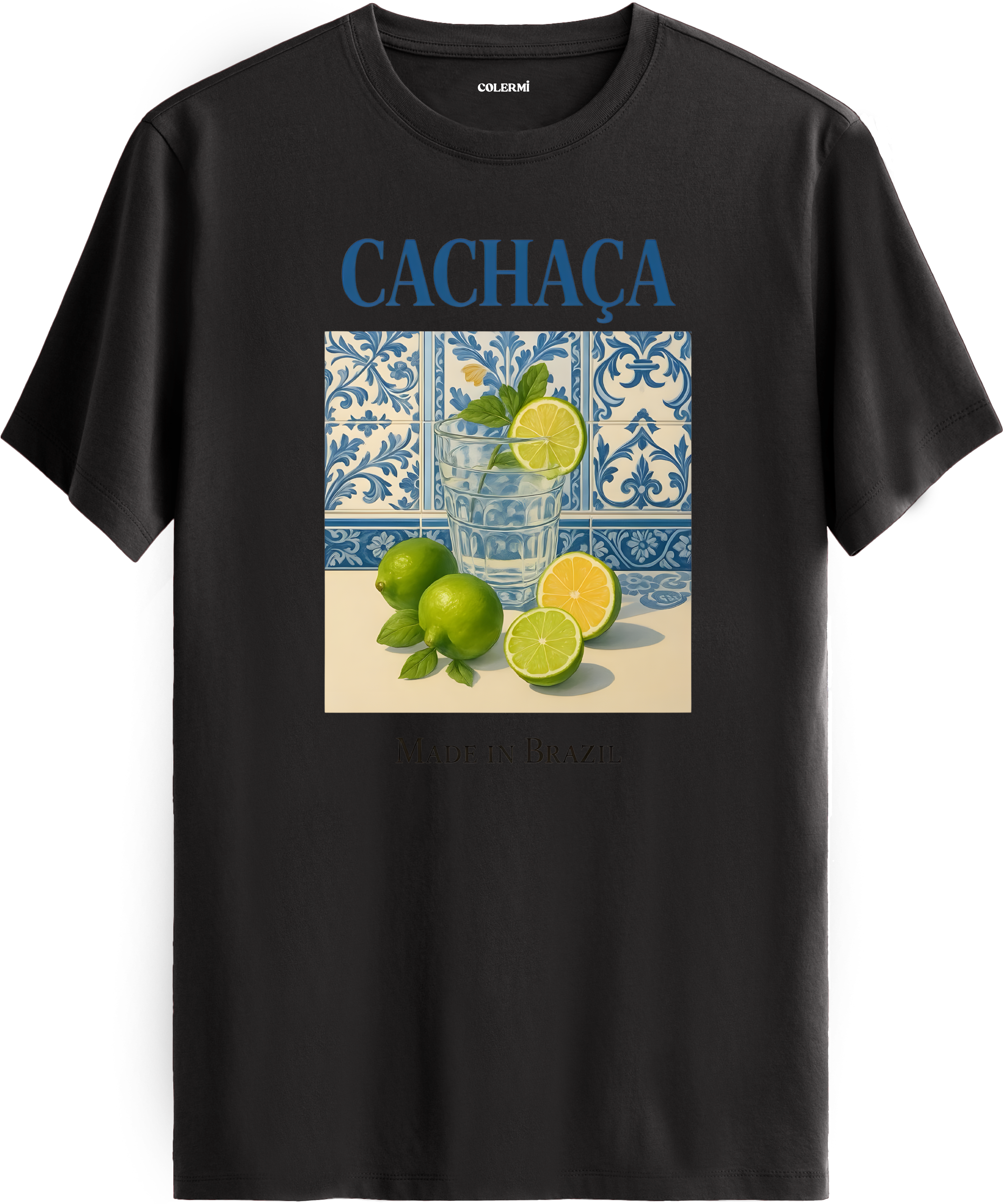 Cachaça Made In Brazil Baskılı Tişört detay | Colermi