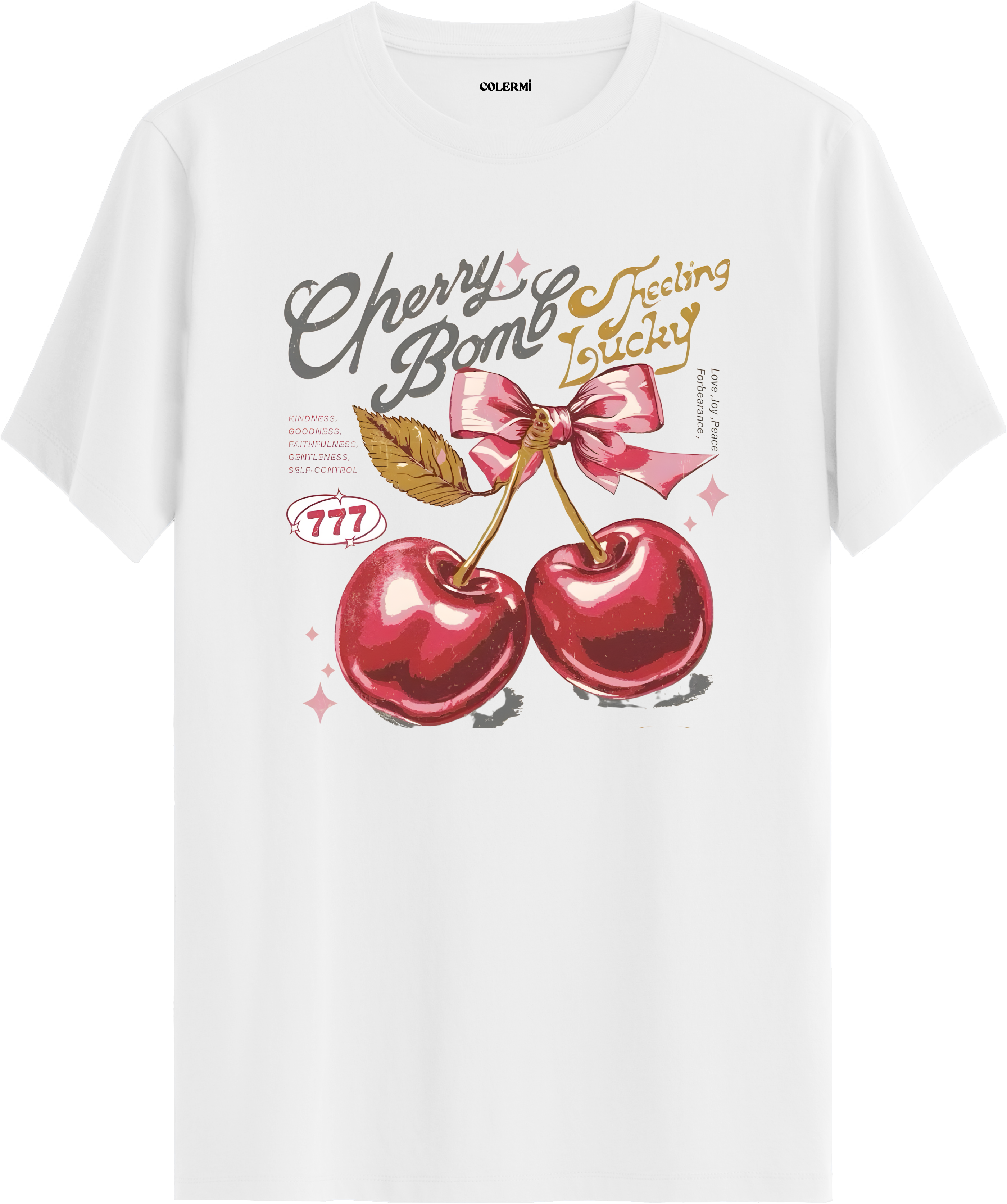 Cherry Bomb Baskılı Tişört görsel 3 | Colermi