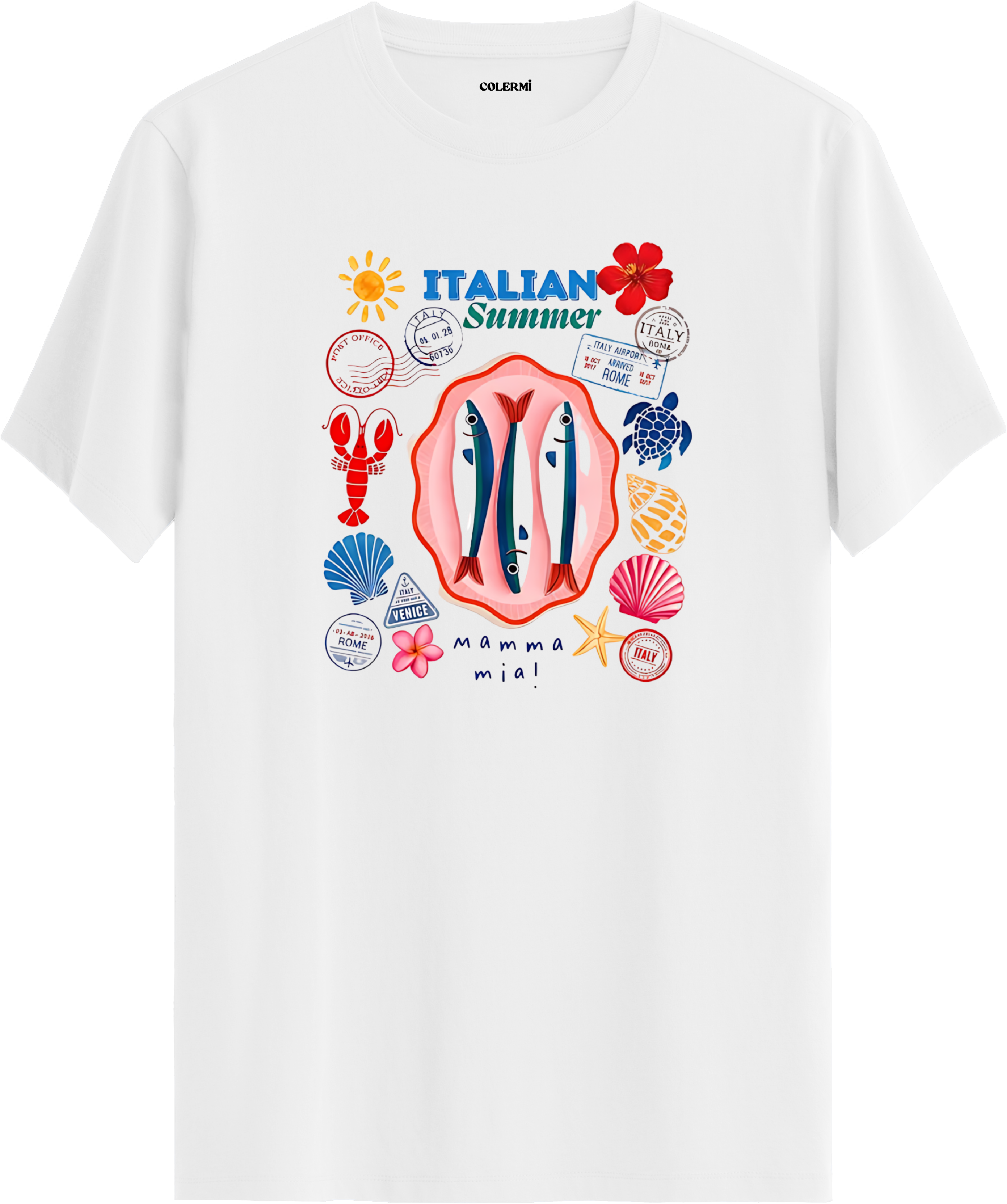 Italian Summer Baskılı Regular Tişört