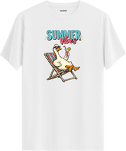 Summer Vibes Ördek Baskılı Regular Tişört