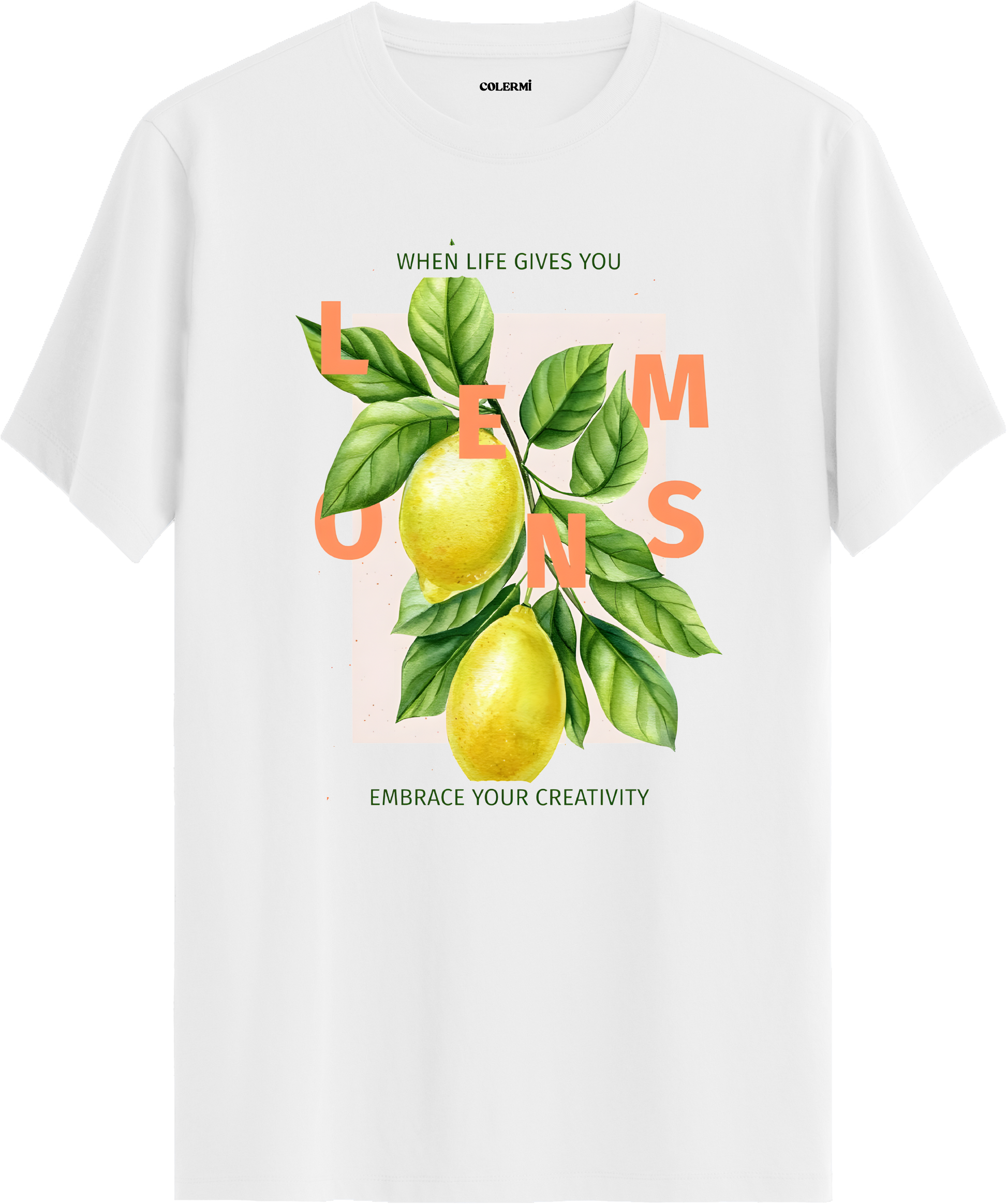 When Life Gives You Lemons Baskılı Tişört görsel 3 | Colermi