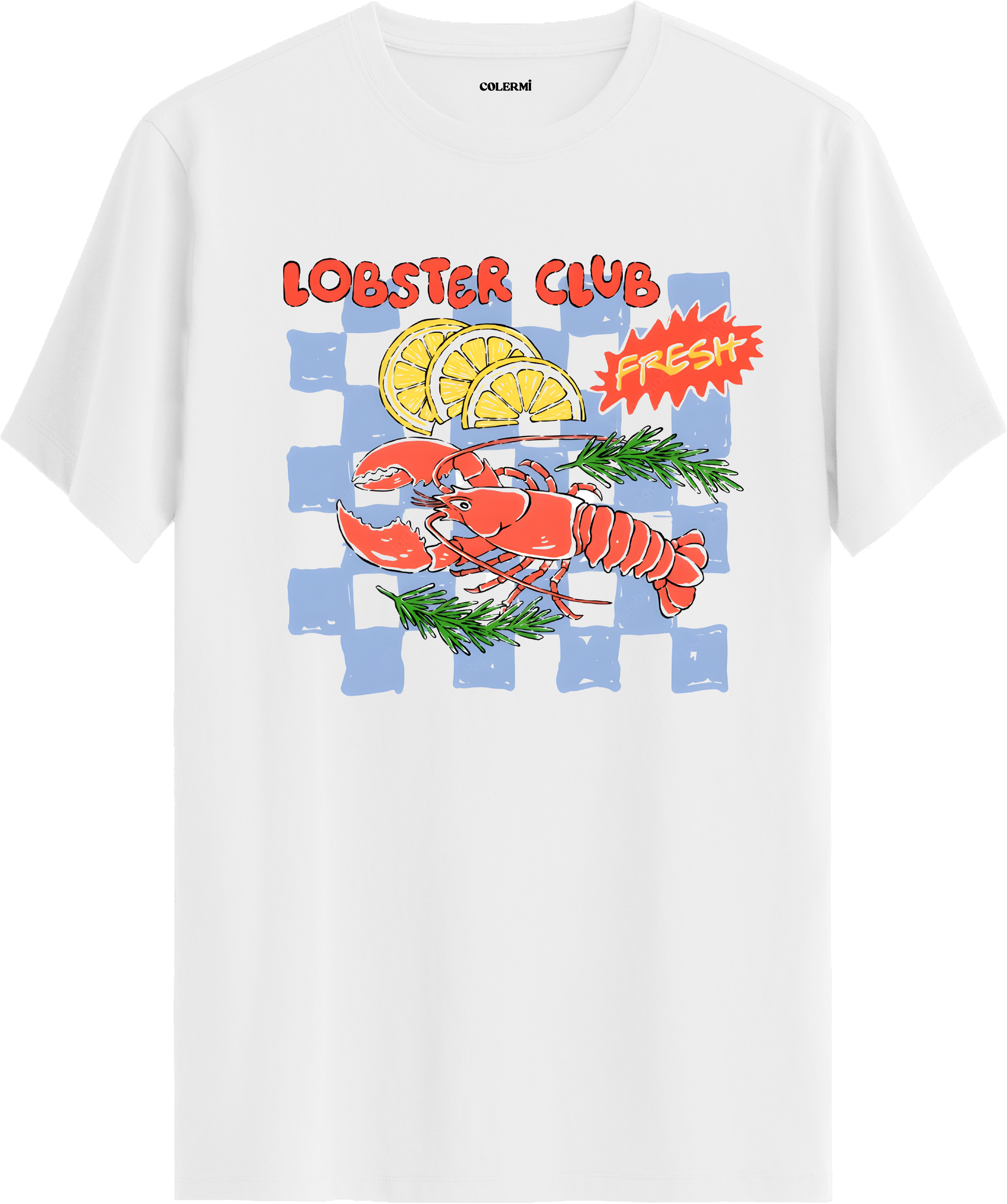 Lobster Club Baskılı Tişört görsel 3 | Colermi