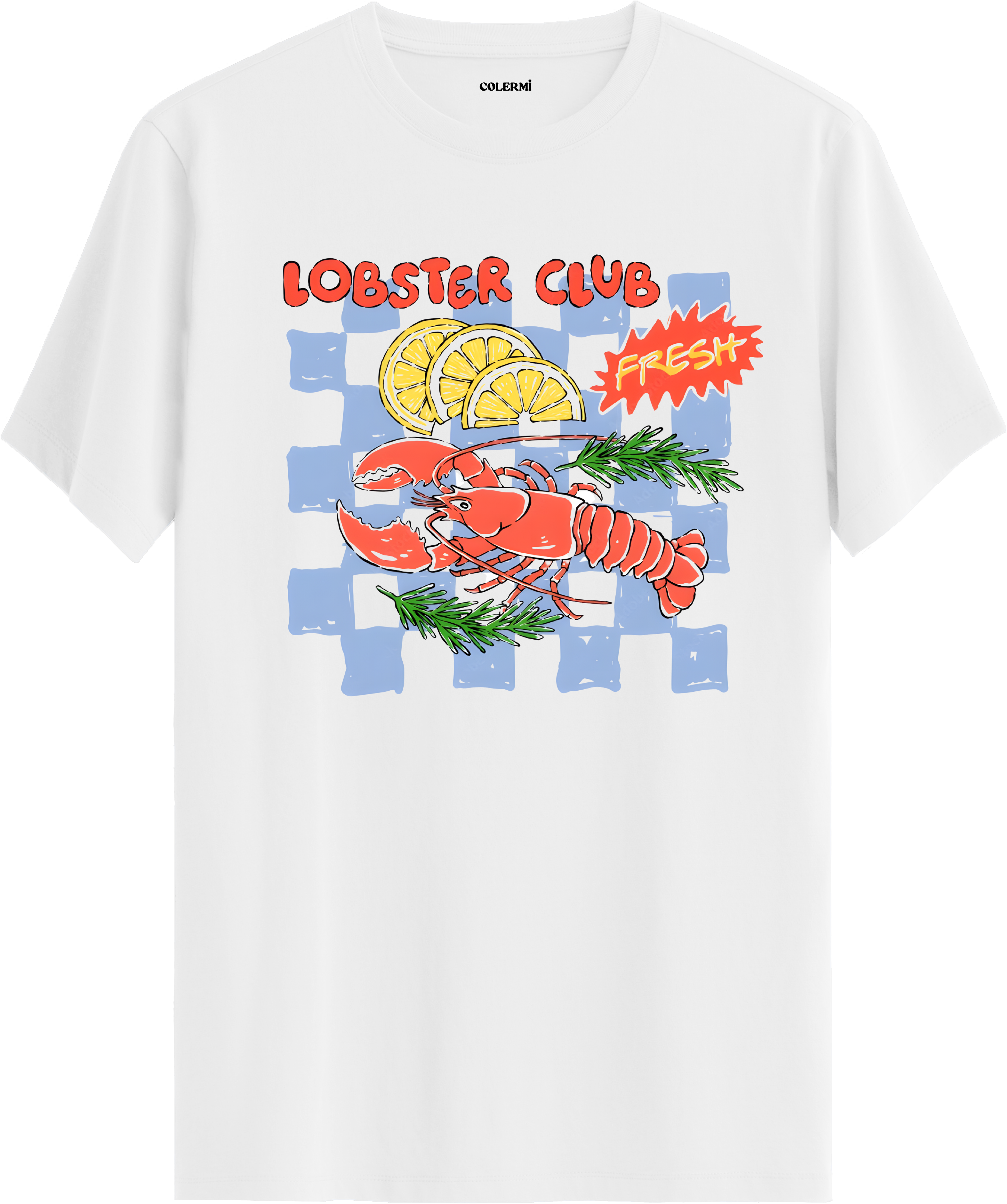 Lobster Club Baskılı Tişört görsel 3 | Colermi