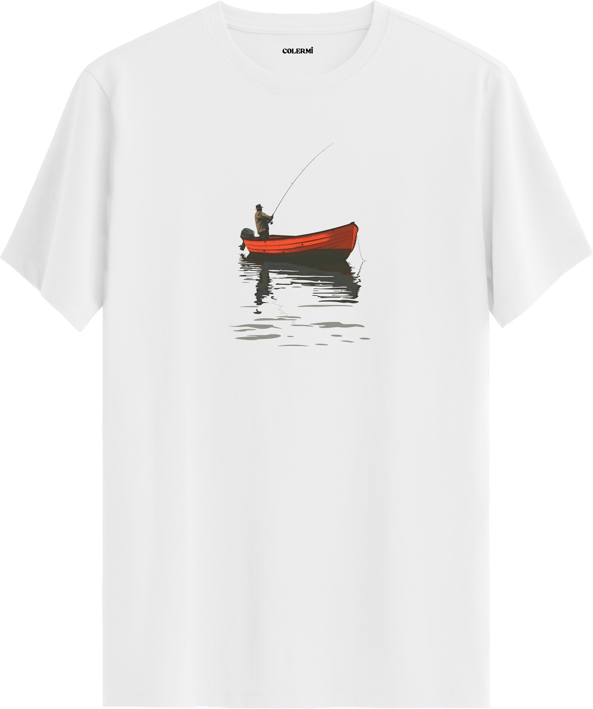 Fisherman Boat Baskılı Tişört görsel 3 | Colermi