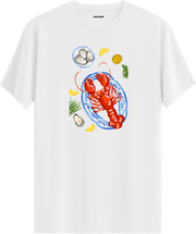 Lobster Feast Baskılı Regular Tişört