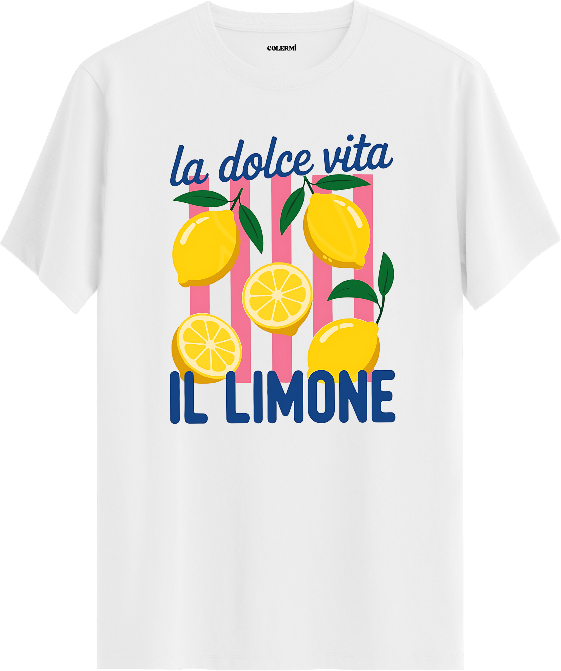 La Dolce Vita Limon Baskılı Tişört | Colermi Tişört