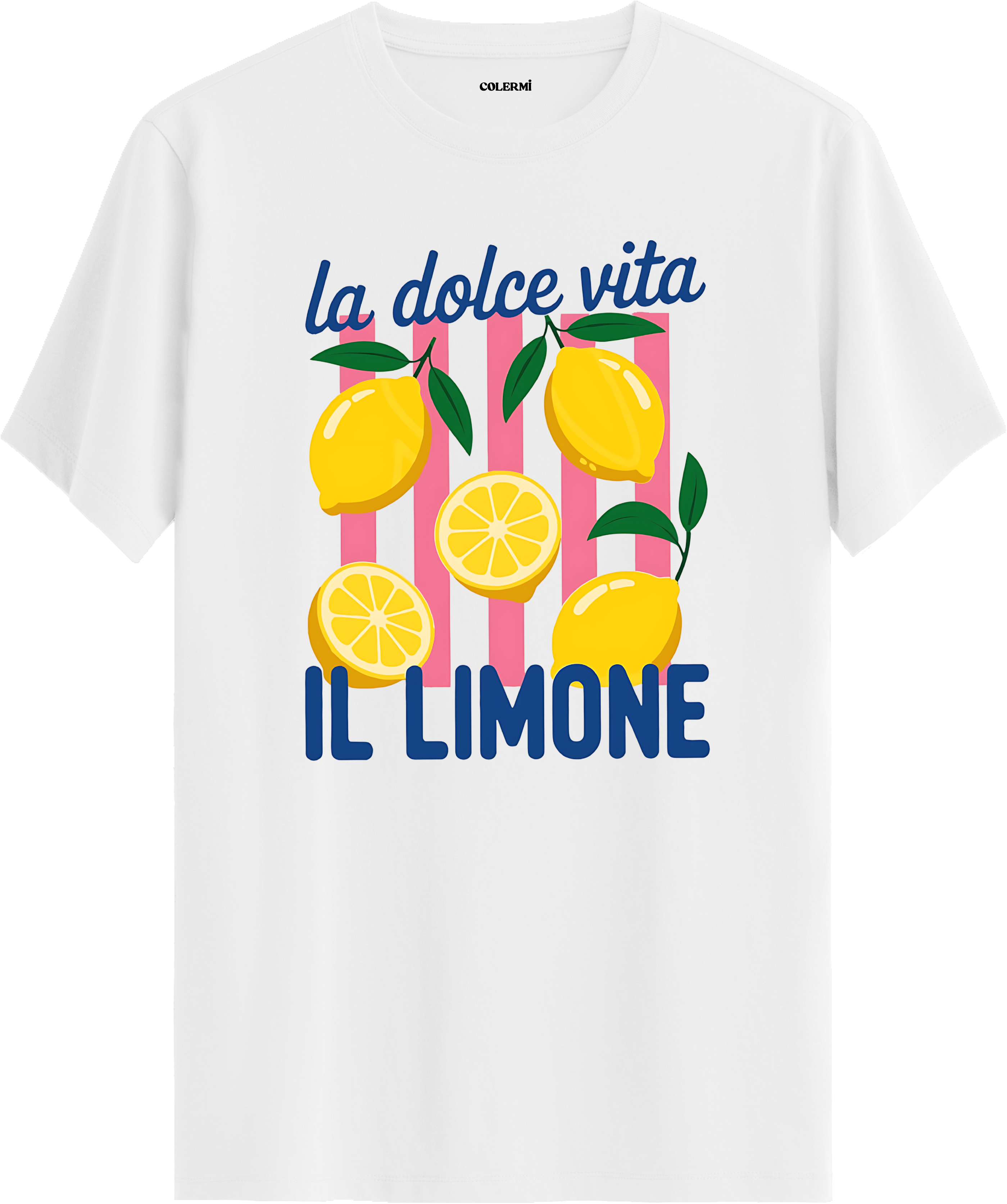 La Dolce Vita Limon Baskılı Tişört | Colermi Tişört