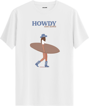 Howdy and Aloha Sörf Baskılı Regular Tişört