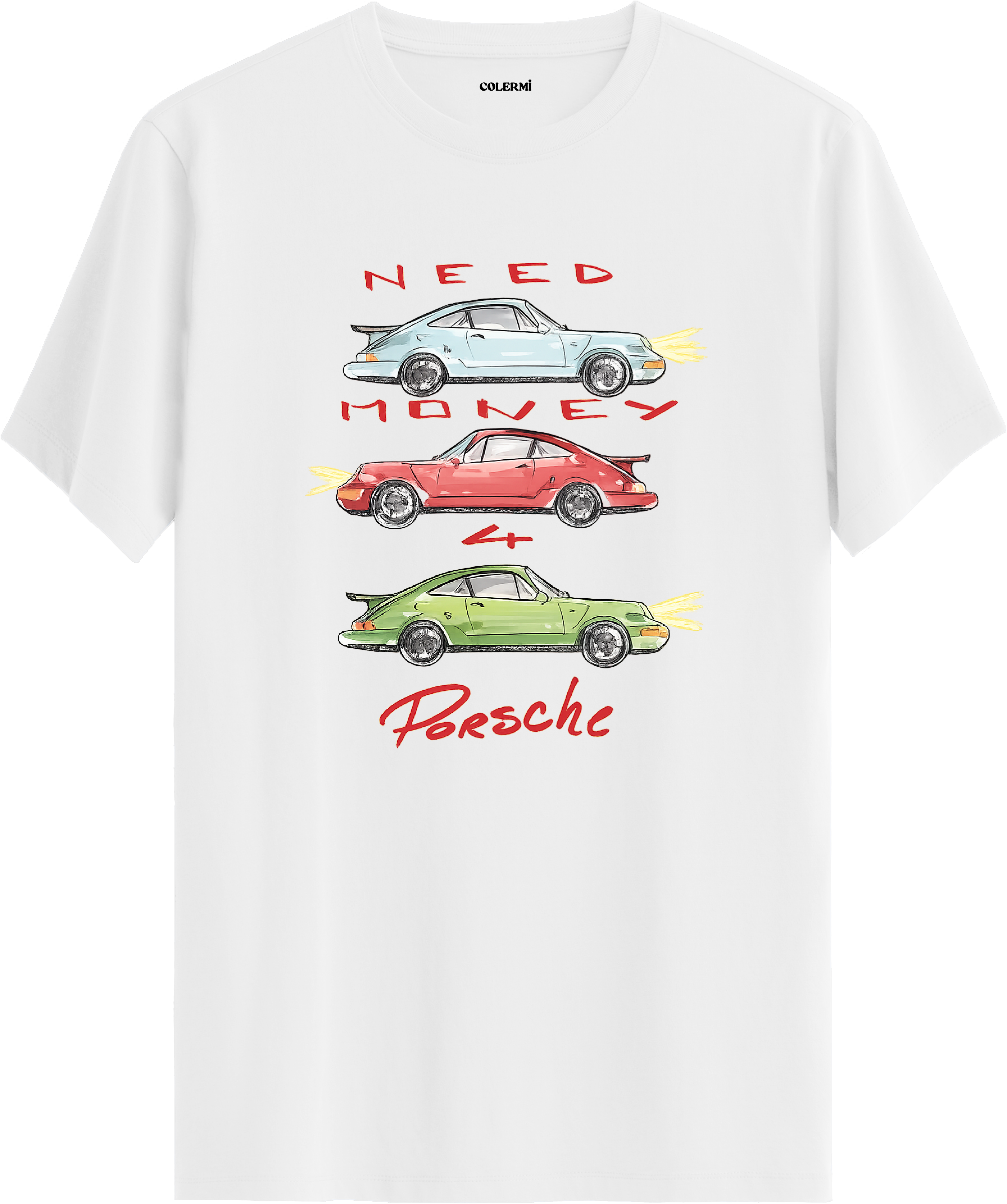 Retro Need Money Baskılı Regular Tişört