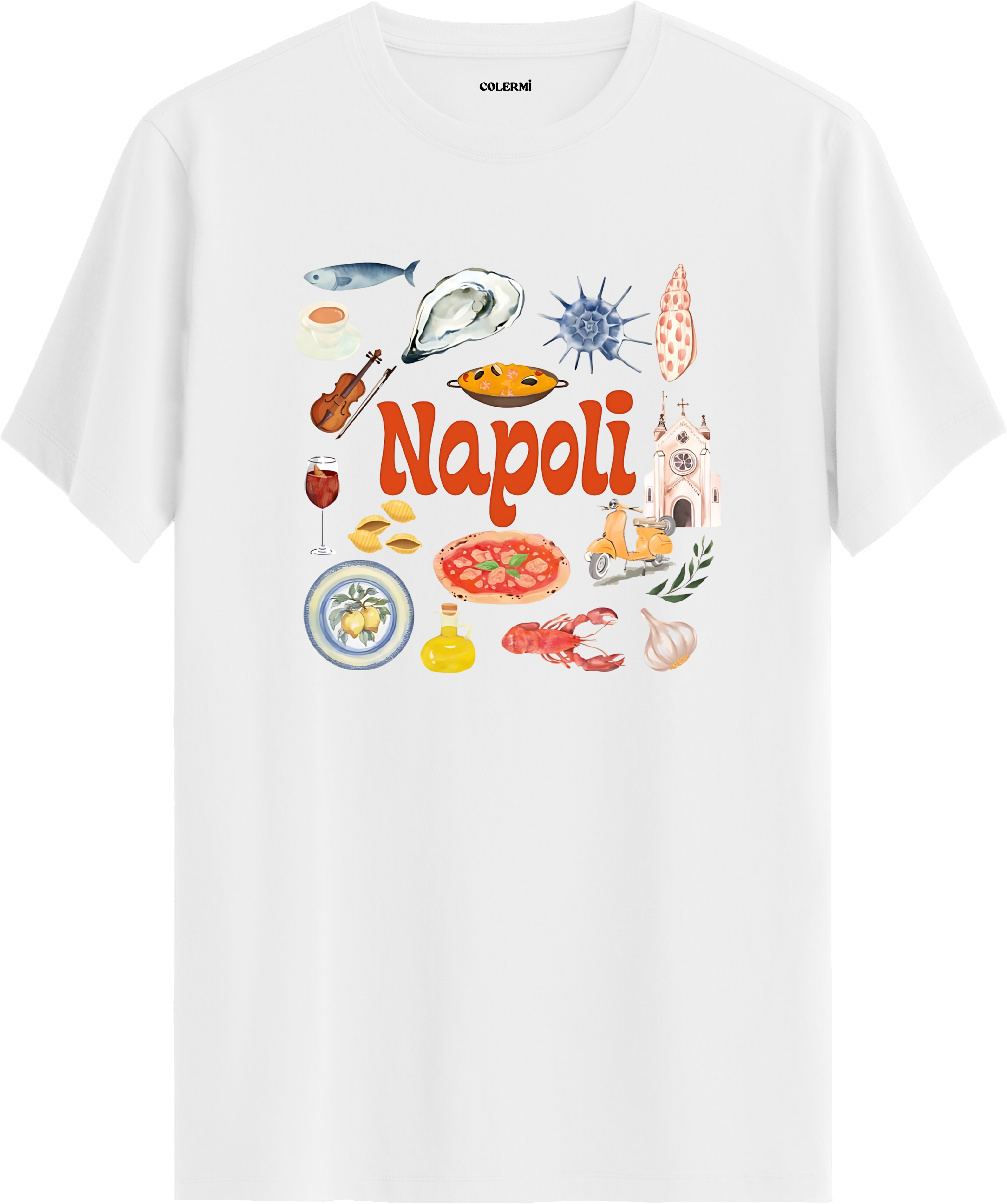 Napoli Baskılı Regular Tişört