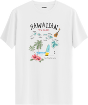 Hawaiian Islands Baskılı Regular Tişört