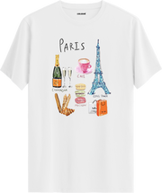 Paris Cafe Baskılı Regular Tişört