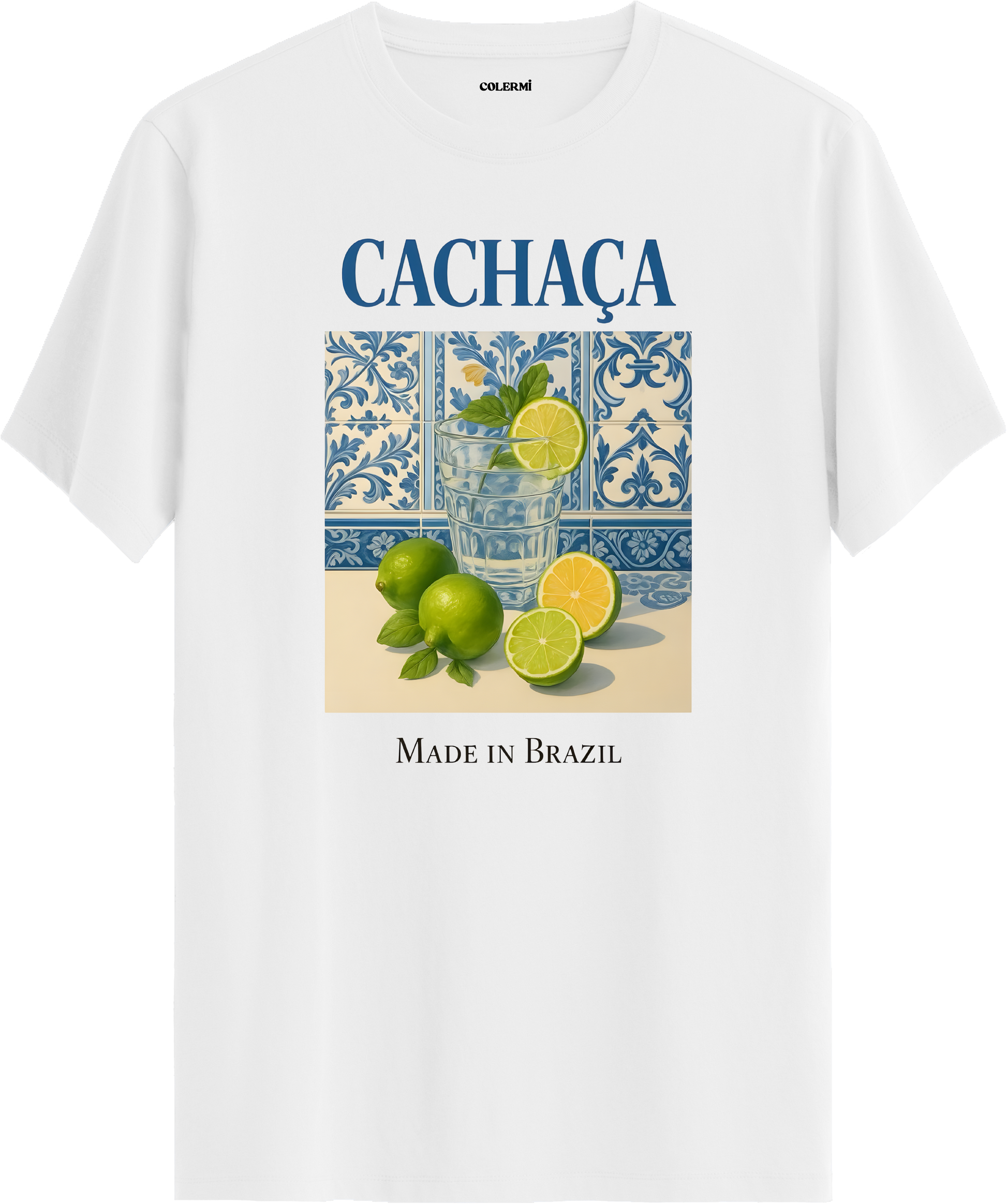 Cachaça Made In Brazil Baskılı Tişört görsel 3 | Colermi
