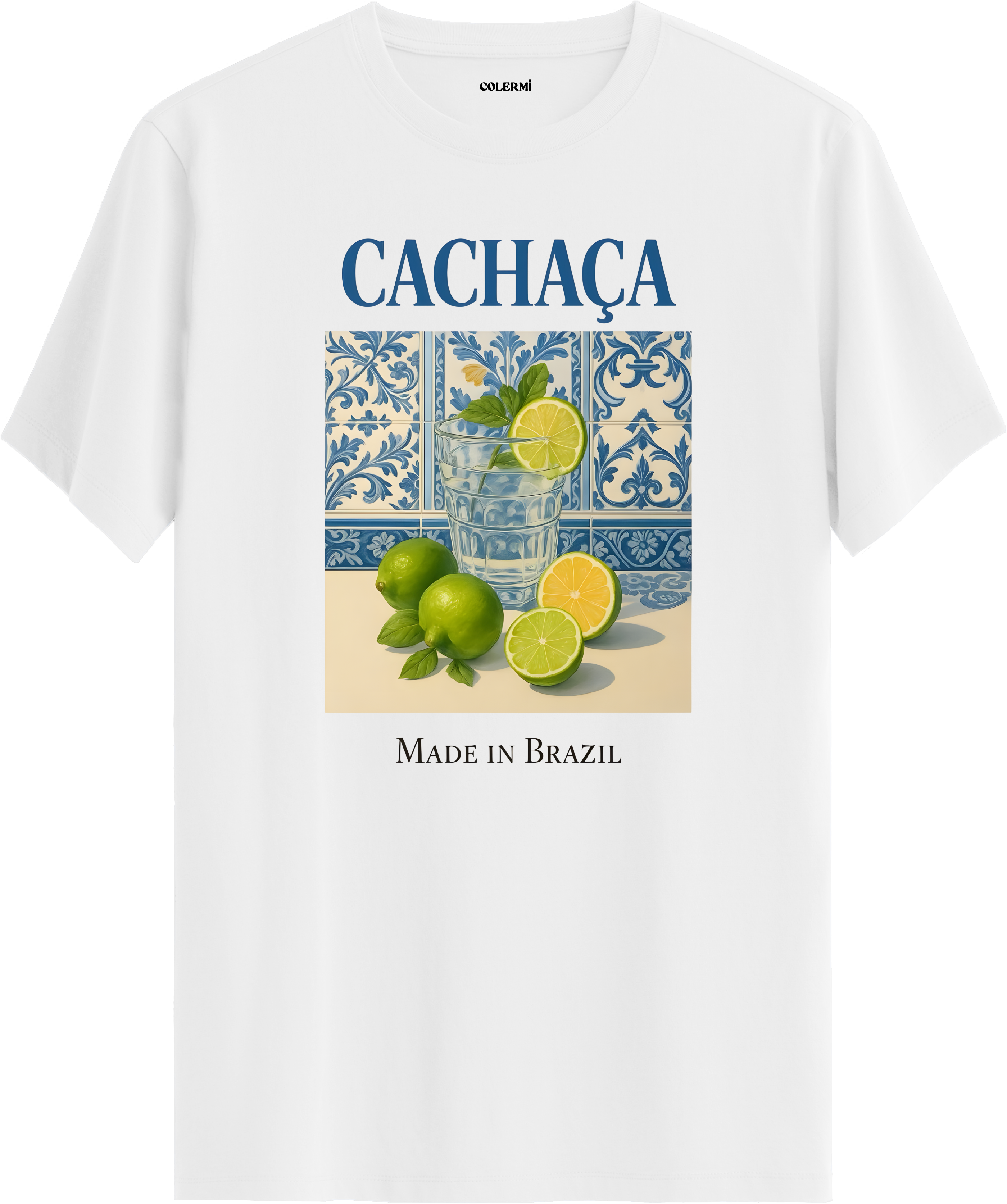 Cachaça Made In Brazil Baskılı Tişört görsel 3 | Colermi