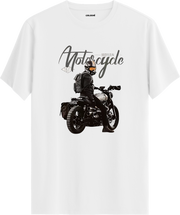 Motorcycle Rider Baskılı Regular Tişört