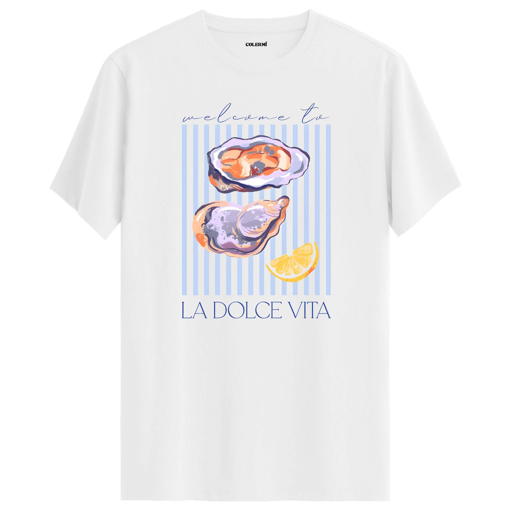 La Dolce Vita Oyster Baskılı Tişört görsel 3 | Colermi