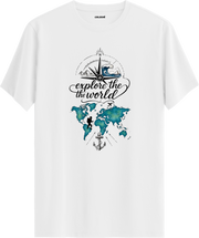 Explore The World Baskılı Regular Tişört