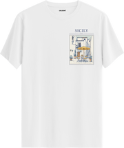 Sicily Italy Baskılı Regular Tişört