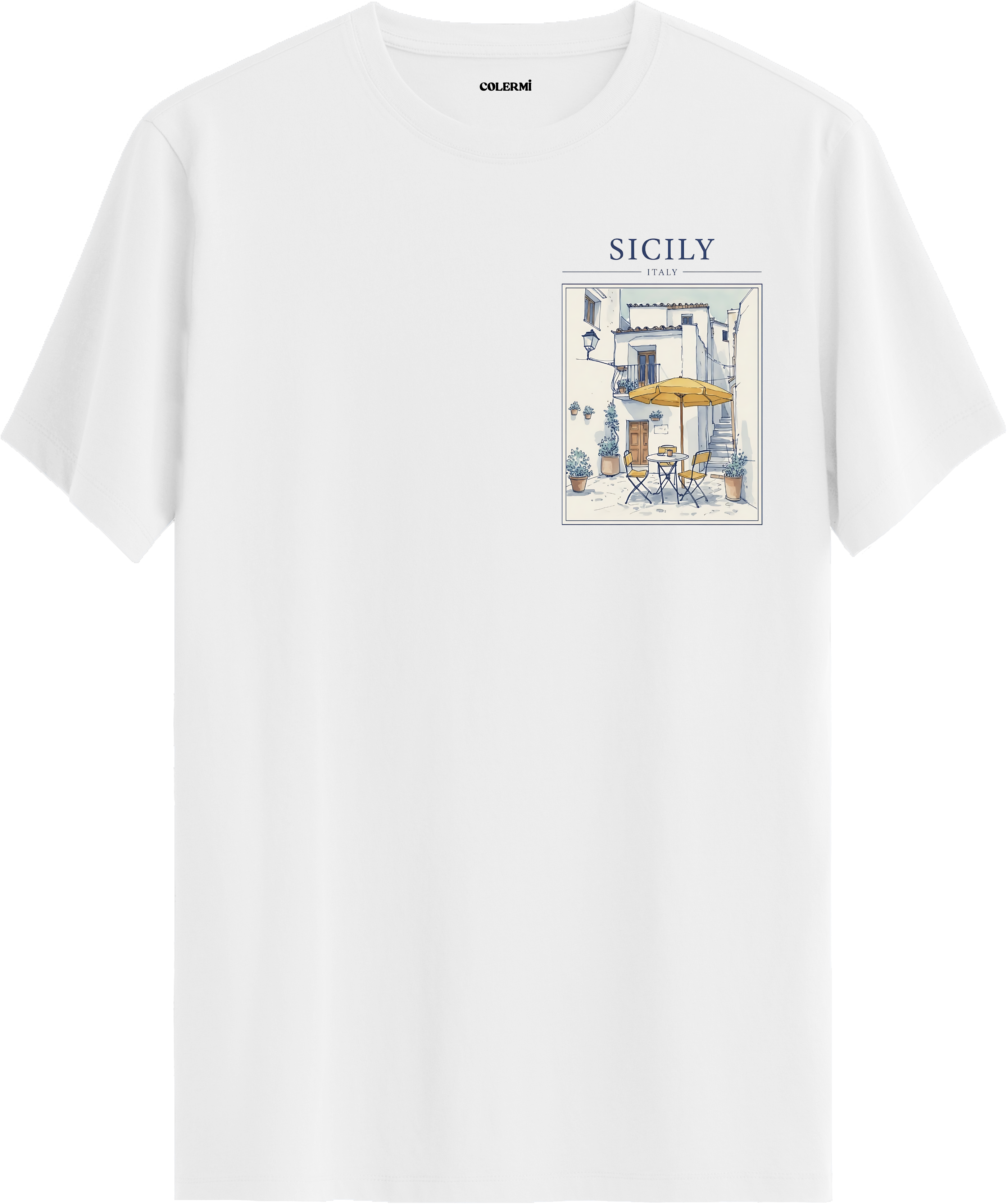 Sicily Italy Baskılı Regular Tişört