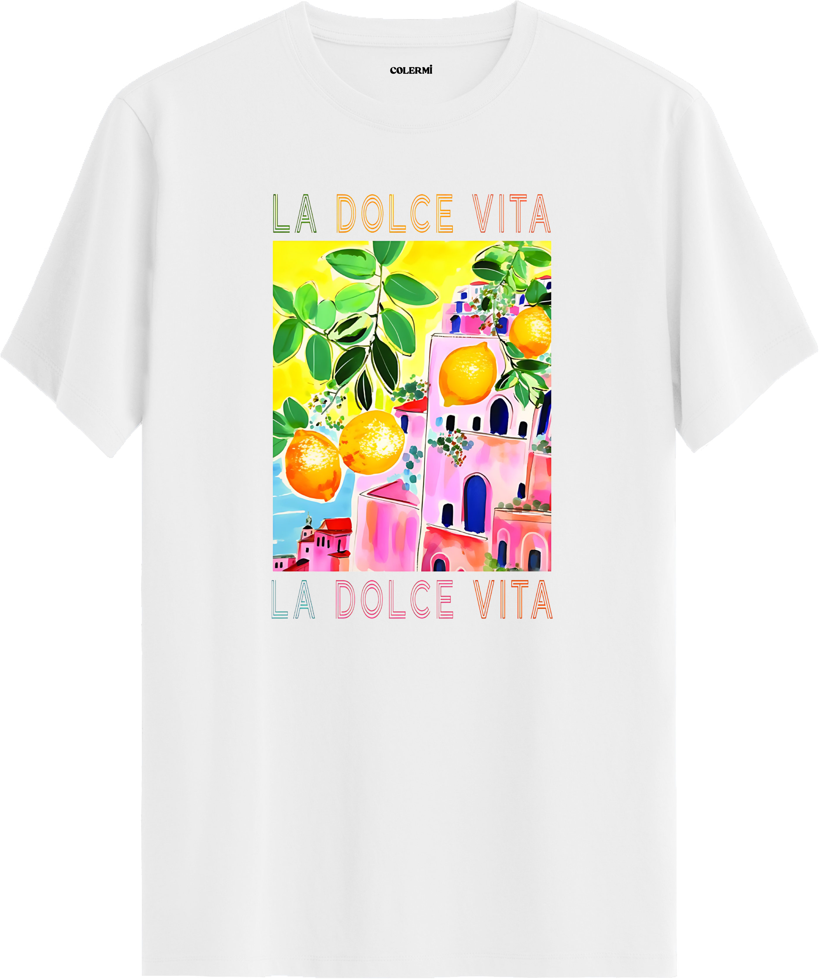 La Dolce Vita Limon Baskılı Tişört