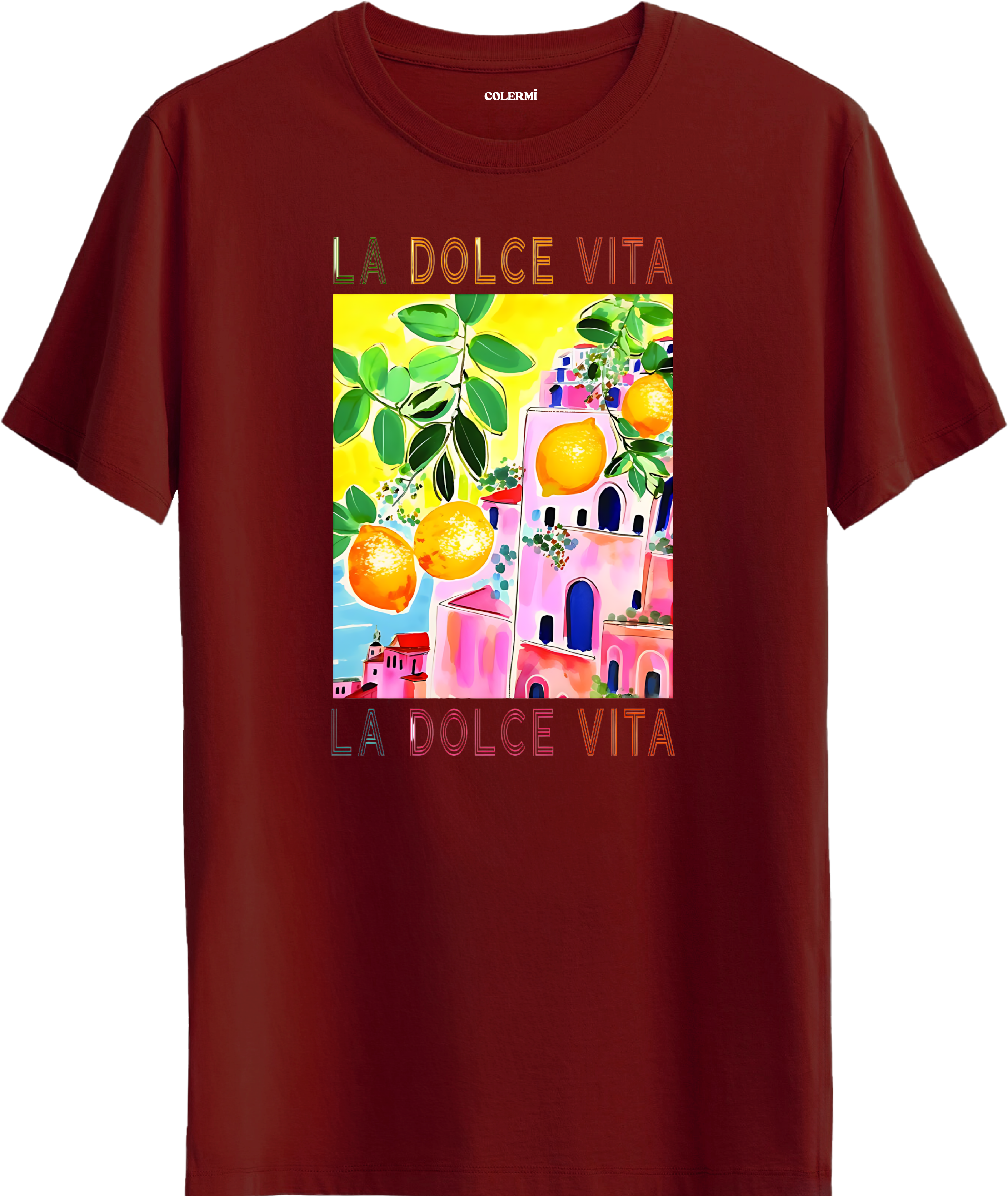 La Dolce Vita Limon Baskılı Tişört