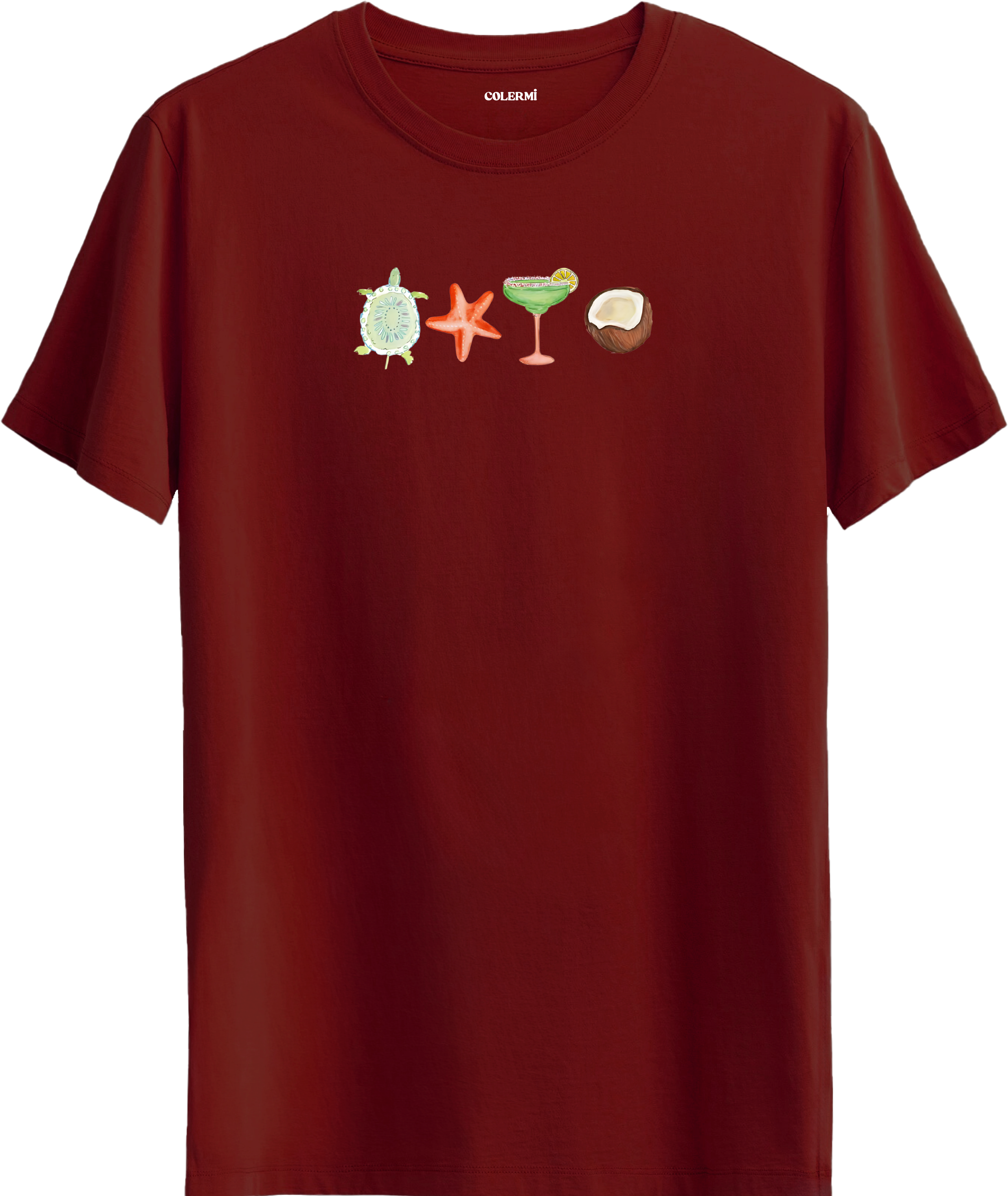 Tropical Icons Baskılı Regular Tişört