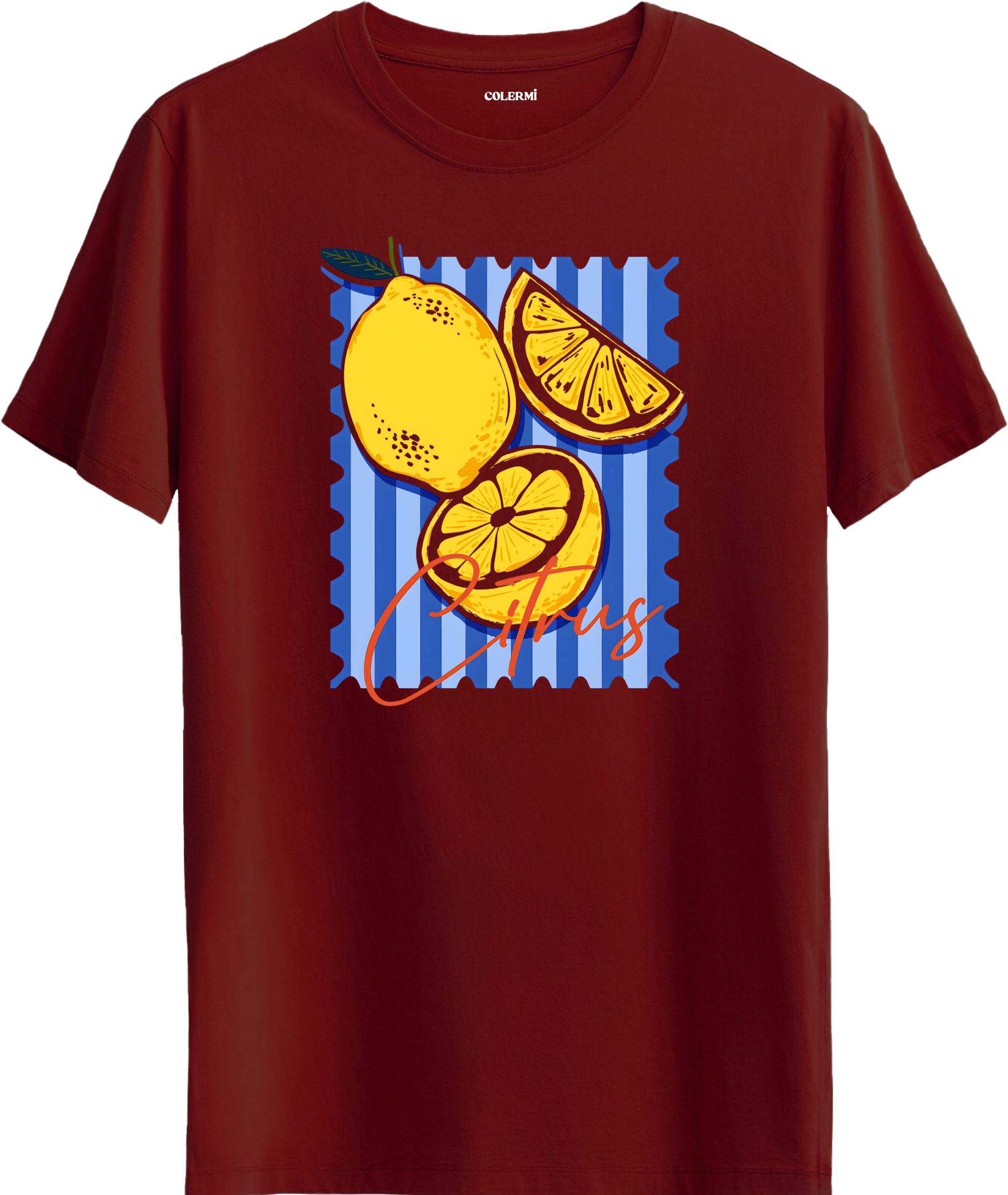 Citrus Lemon Baskılı Tişört görsel 4 | Colermi