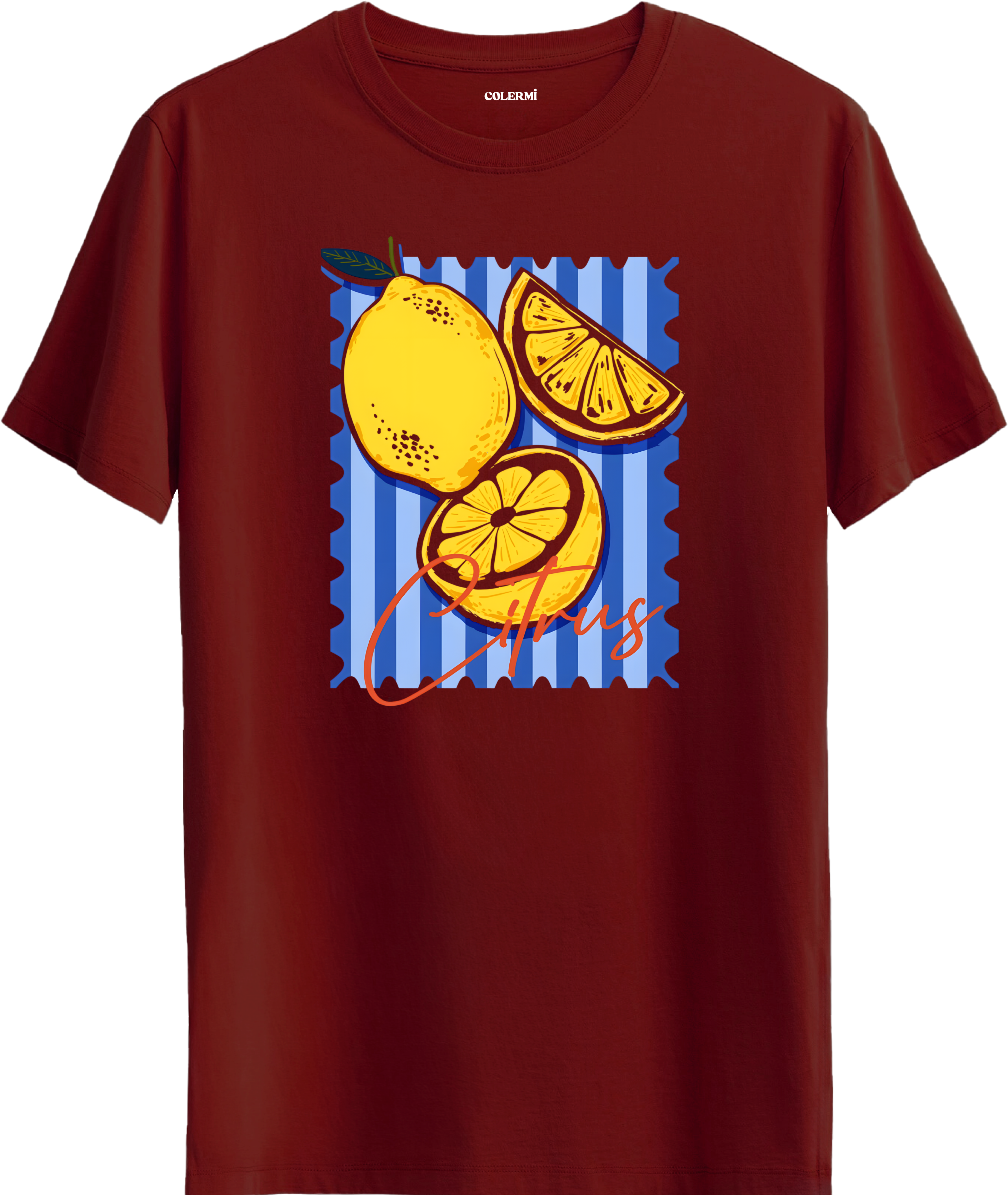 Citrus Lemon Baskılı Tişört görsel 4 | Colermi