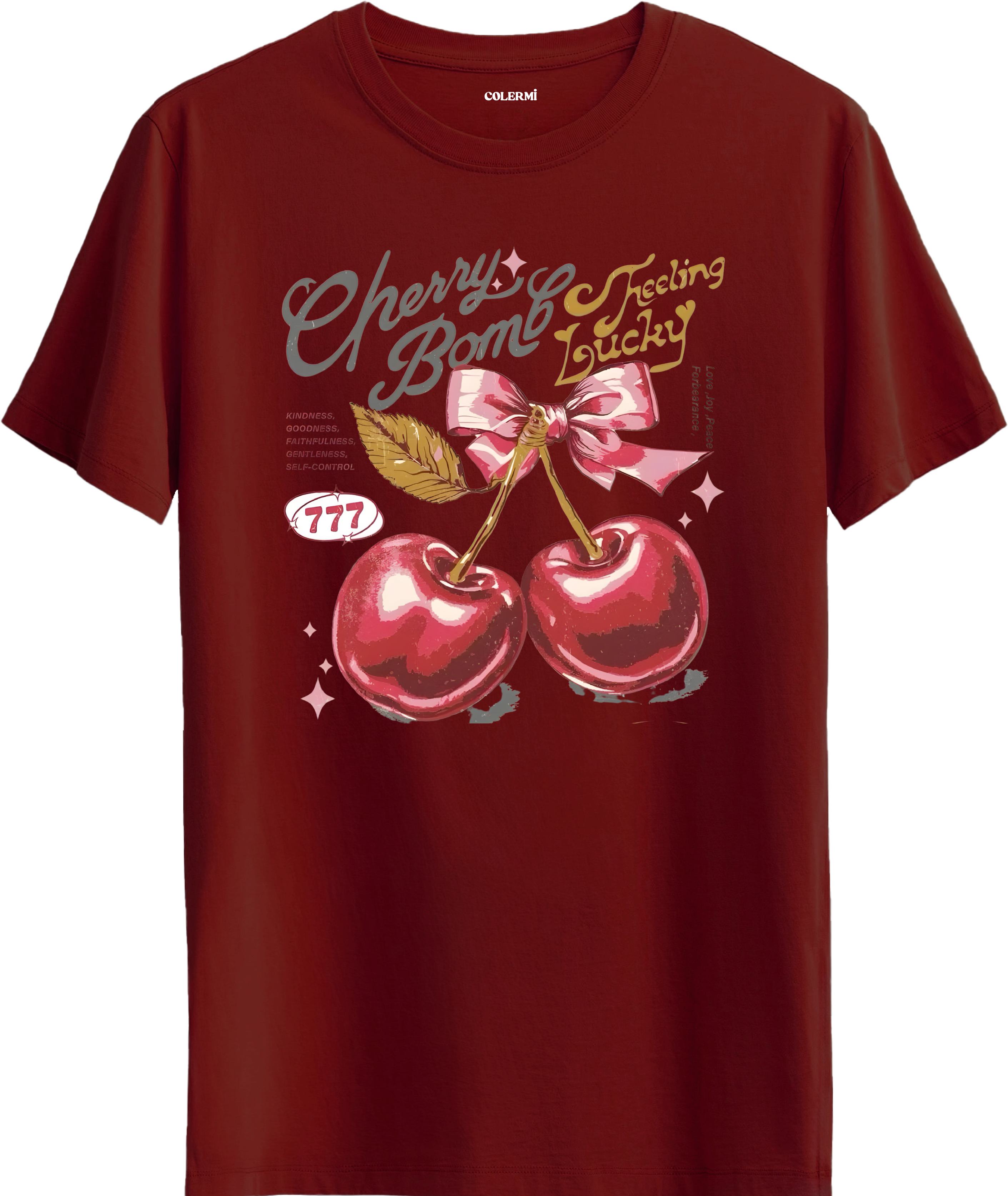 Cherry Bomb Baskılı Tişört görsel 4 | Colermi