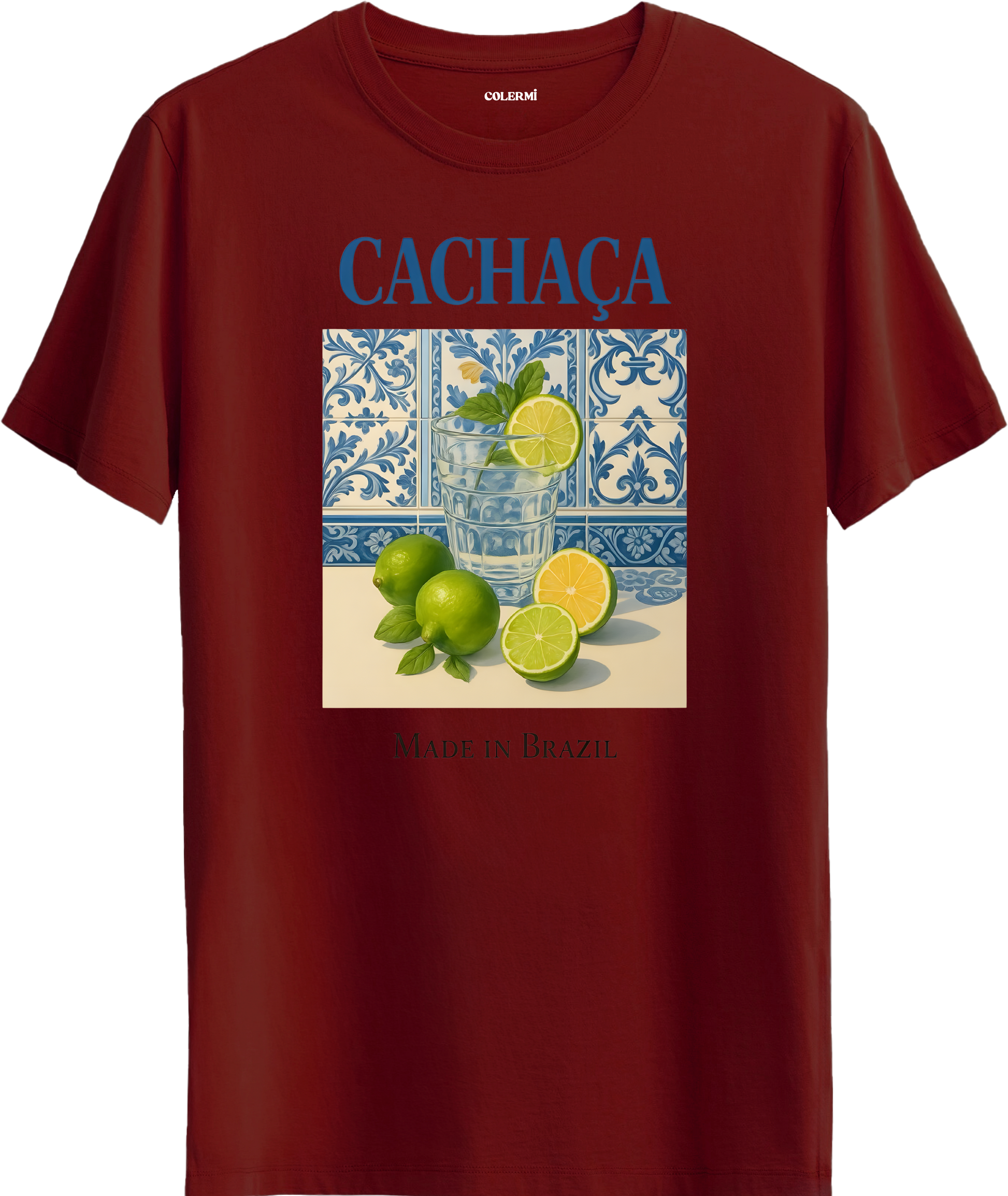 Cachaça Made In Brazil Baskılı Tişört görsel 4 | Colermi