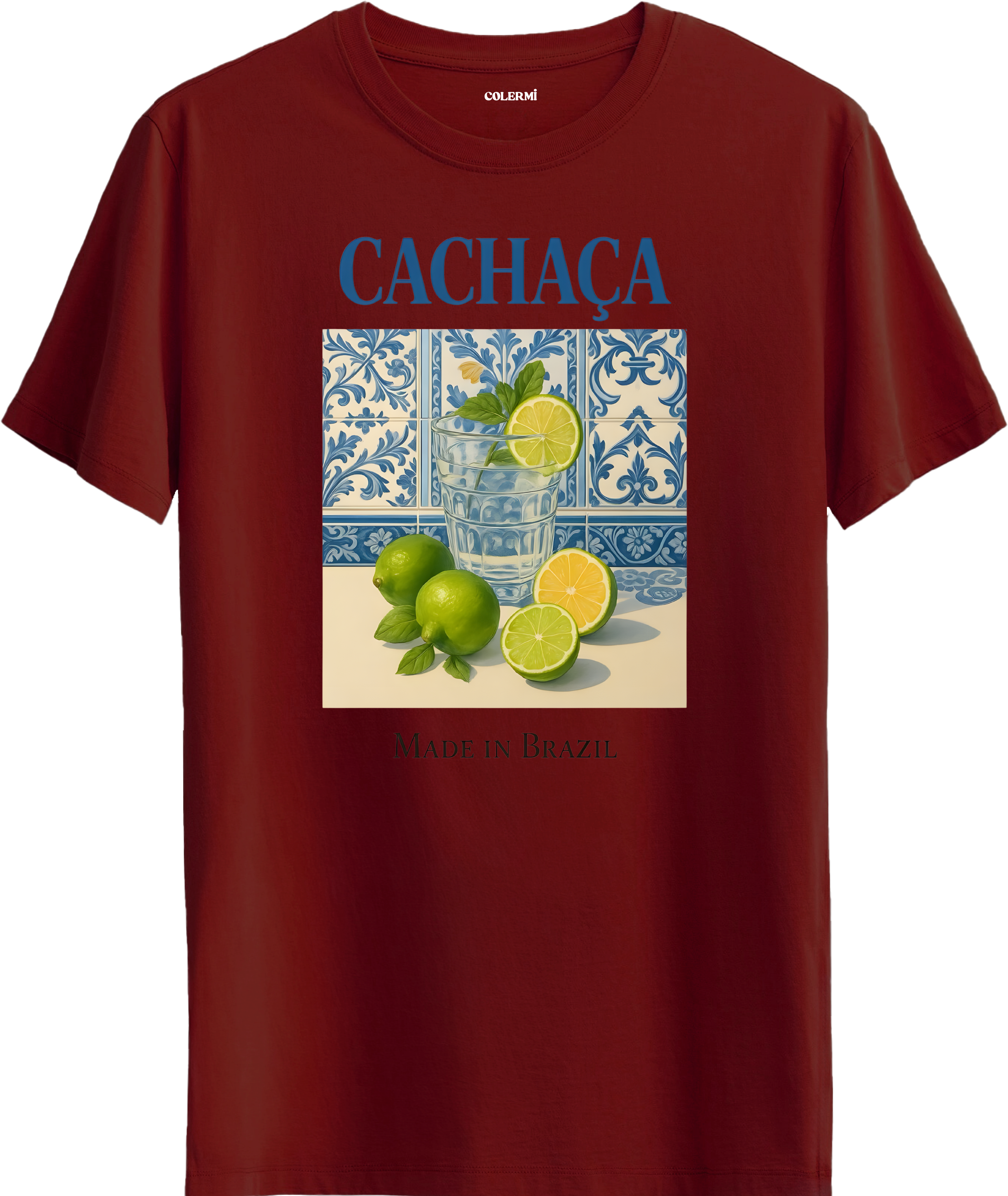 Cachaça Made In Brazil Baskılı Tişört görsel 4 | Colermi