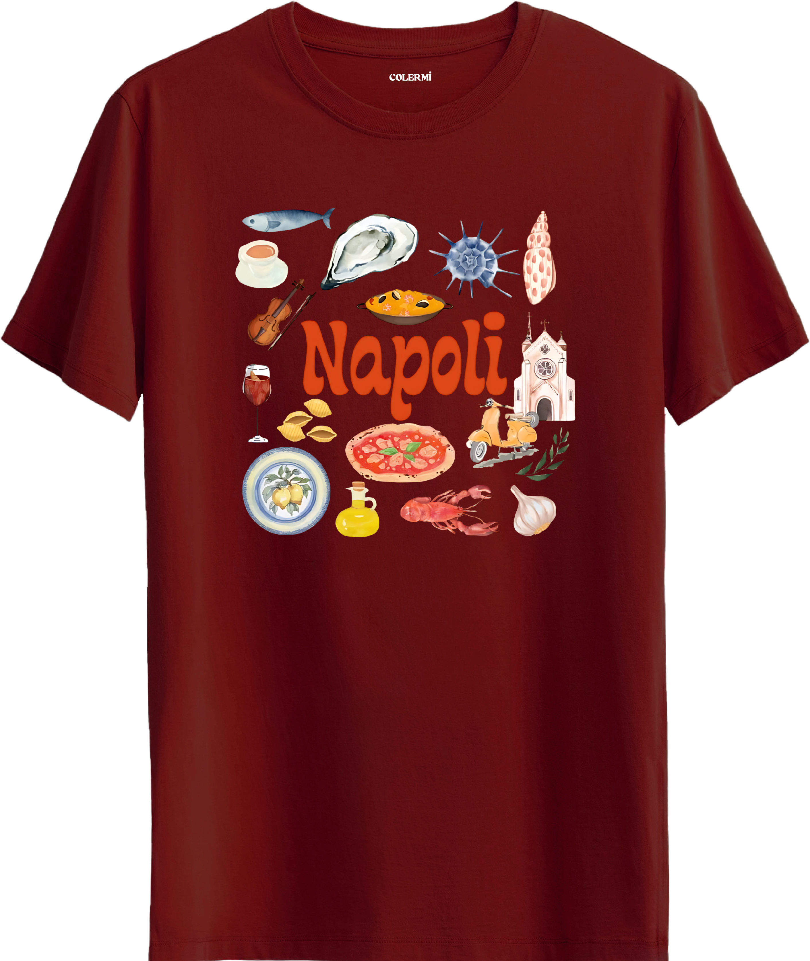Napoli Baskılı Regular Tişört