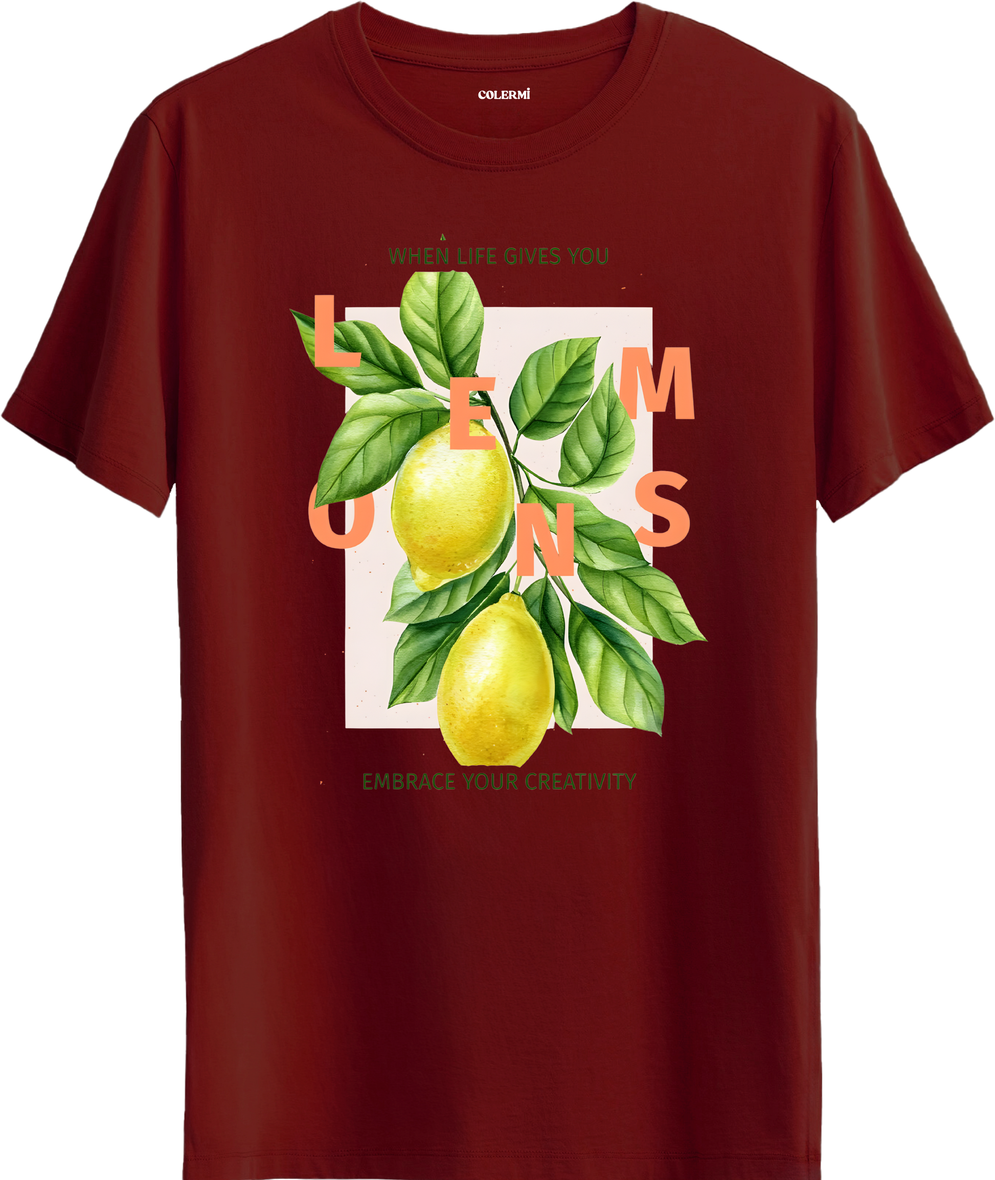 When Life Gives You Lemons Baskılı Tişört görsel 4 | Colermi