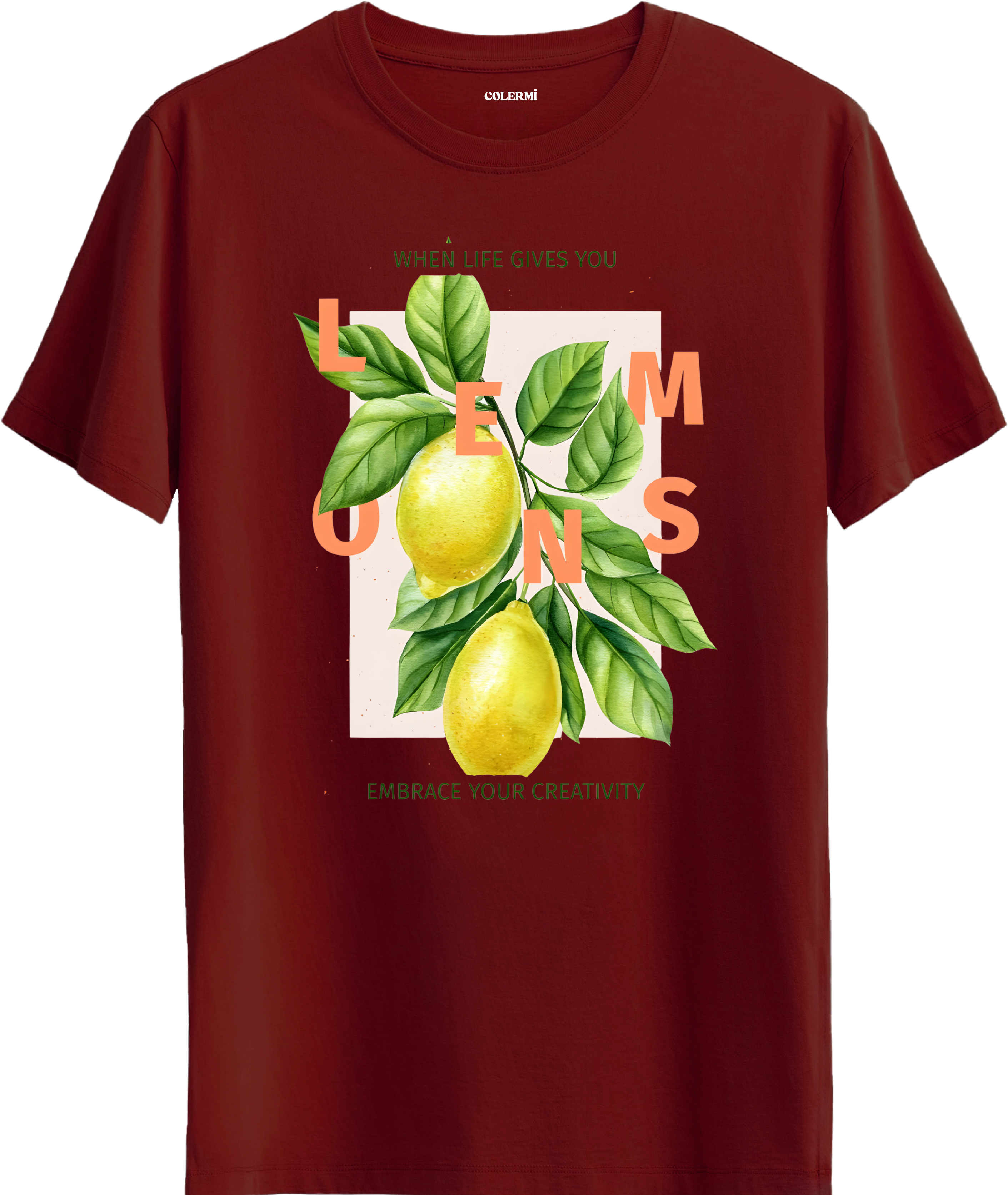 When Life Gives You Lemons Baskılı Tişört görsel 4 | Colermi