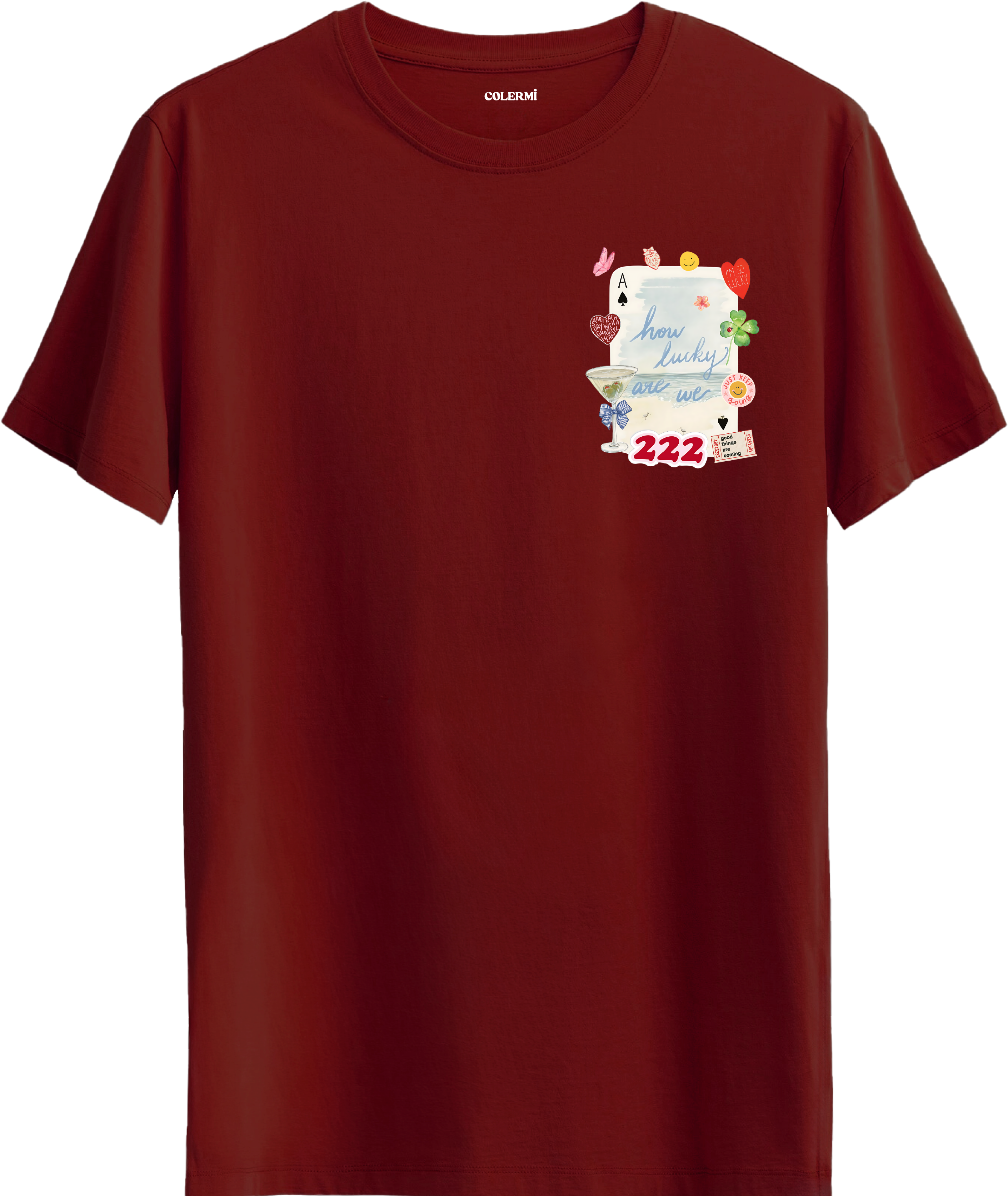 Lucky 222 Baskılı Regular Tişört