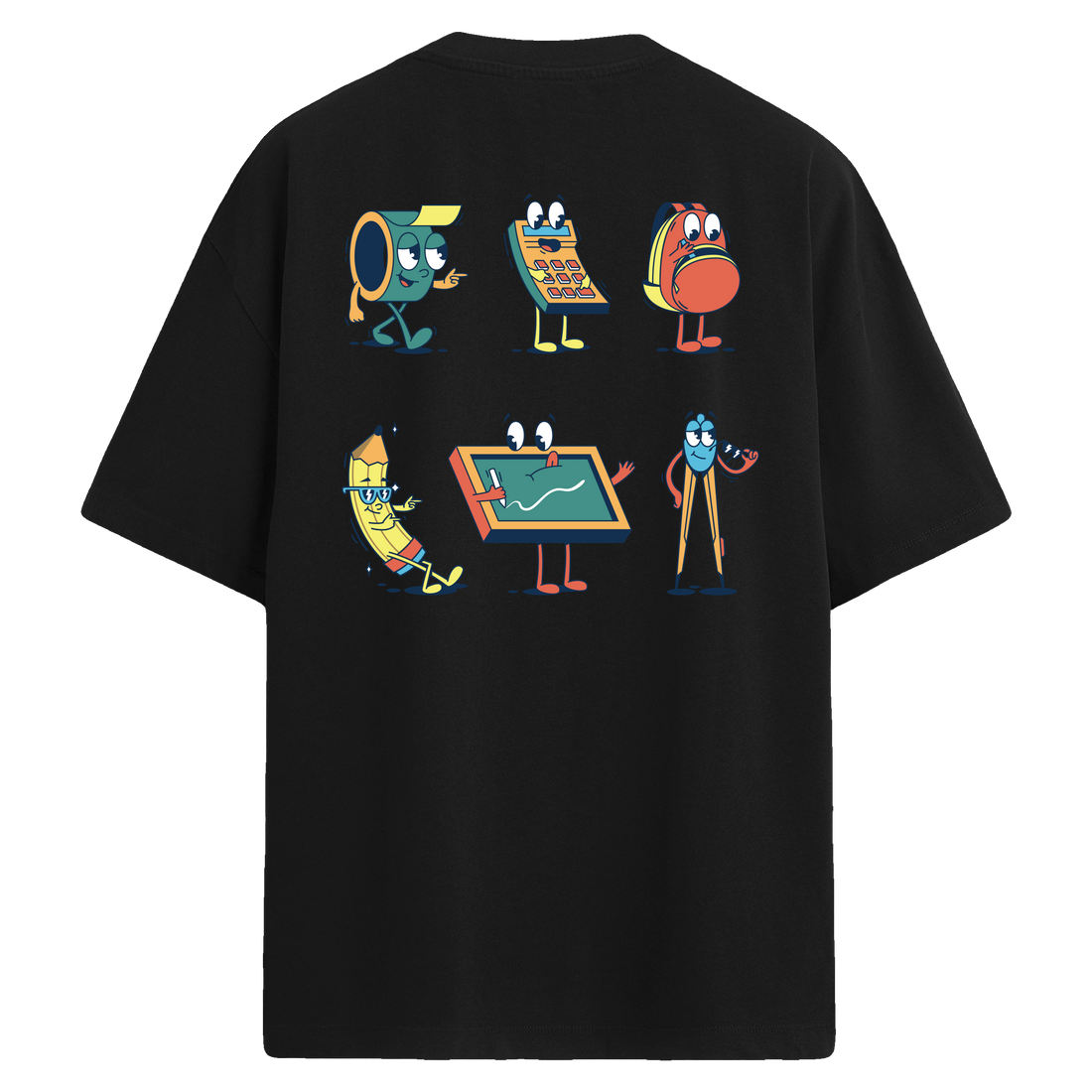 Back to School Sırt Baskılı Oversize T-Shirt