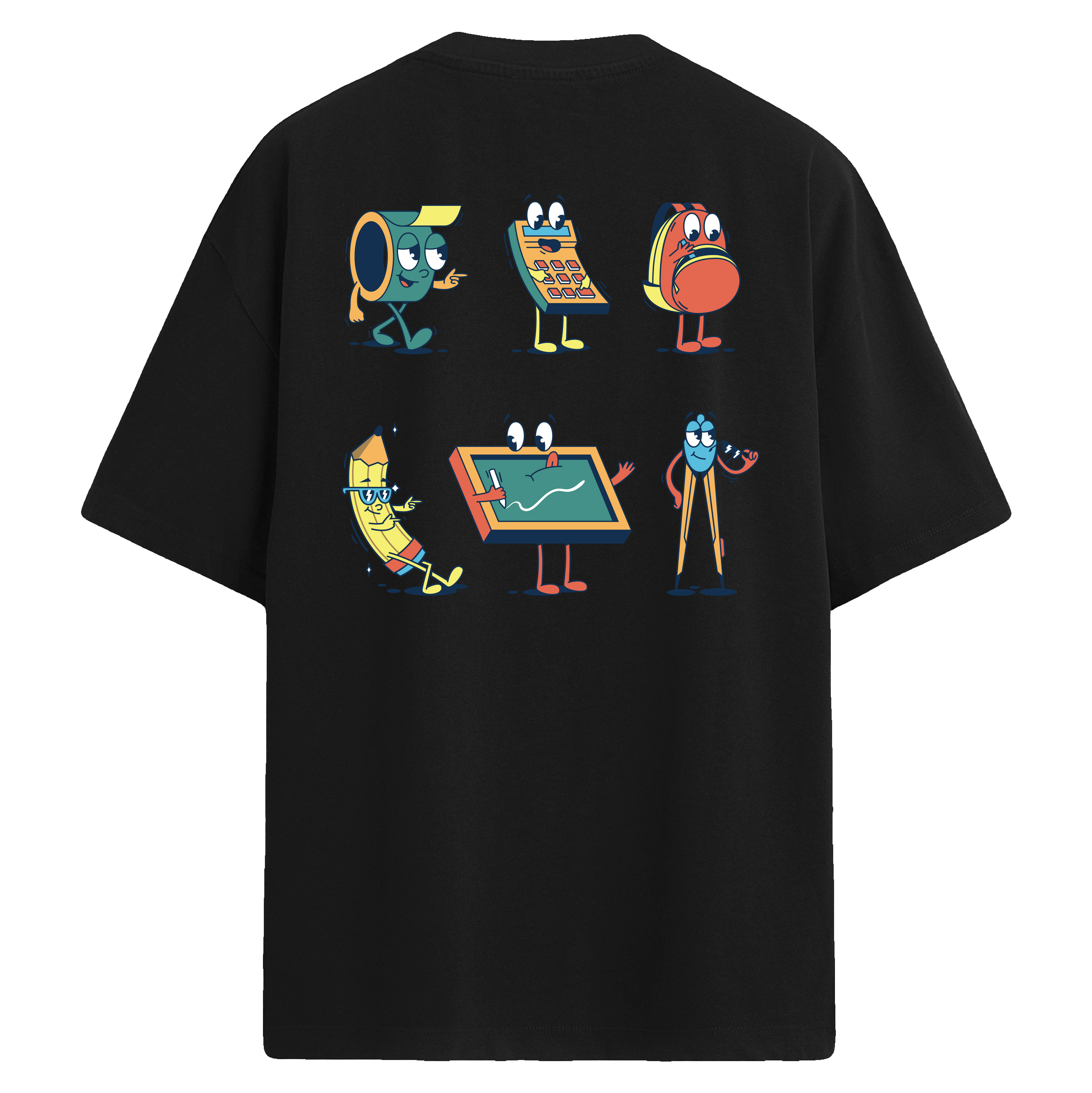Back to School Sırt Baskılı Oversize T-Shirt