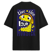 Loud Monster Sırt Baskılı Oversize T-Shirt