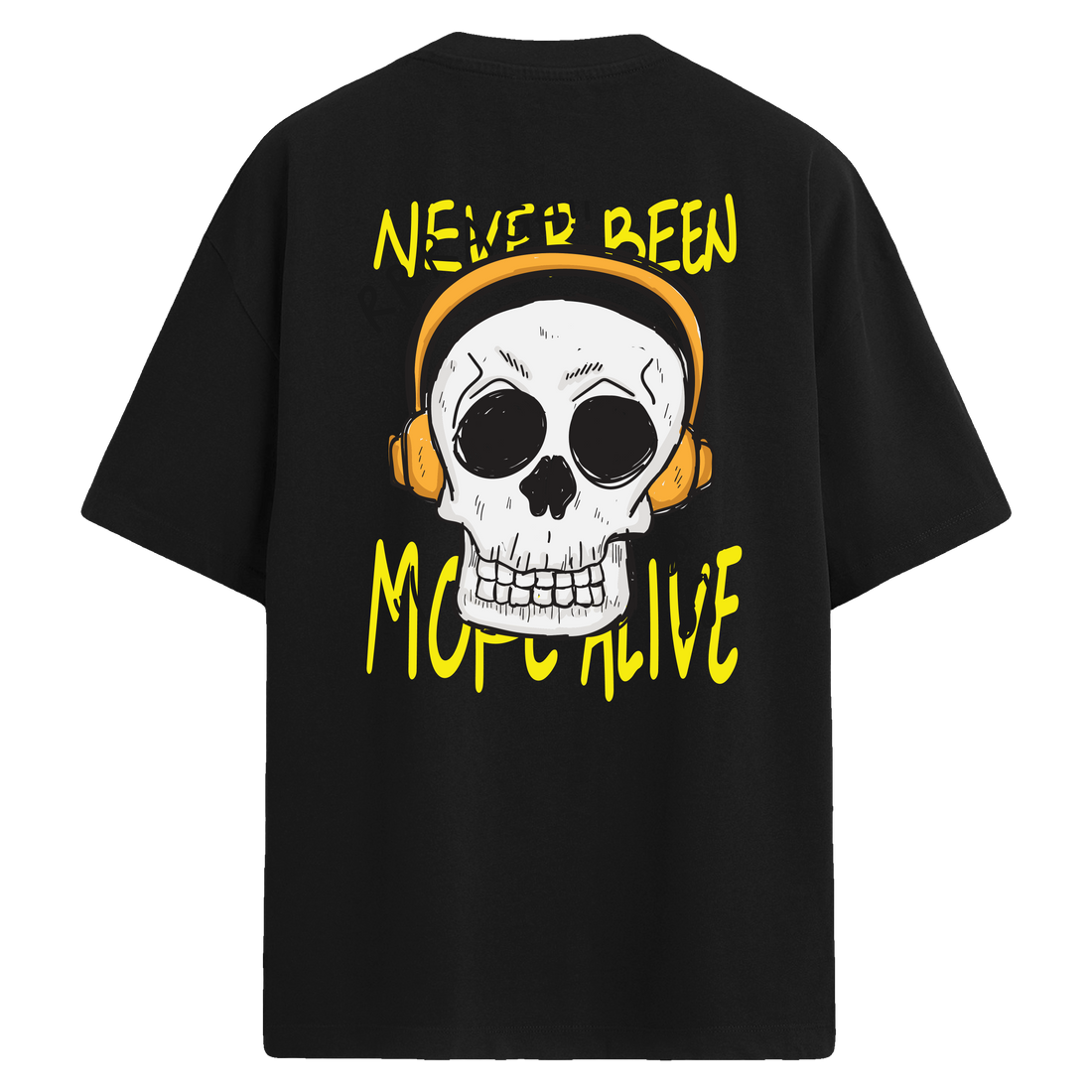 More Alive Sırt Baskılı Oversize T-Shirt