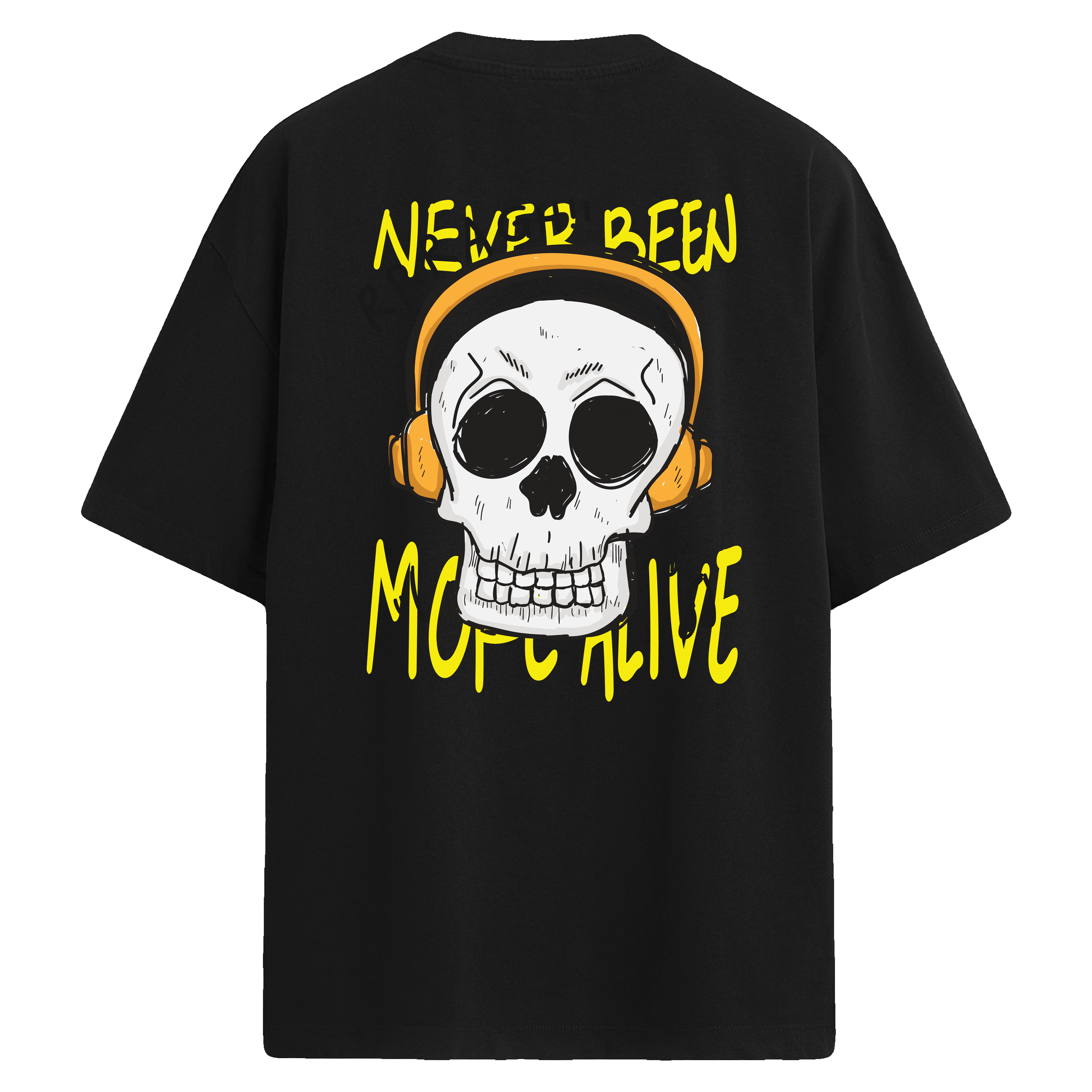 More Alive Sırt Baskılı Oversize T-Shirt