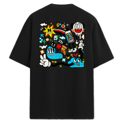 Street Pop Sırt Baskılı Oversize T-Shirt