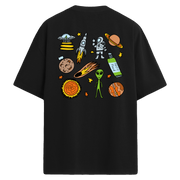 Cosmic Fun Sırt Baskılı Oversize T-Shirt