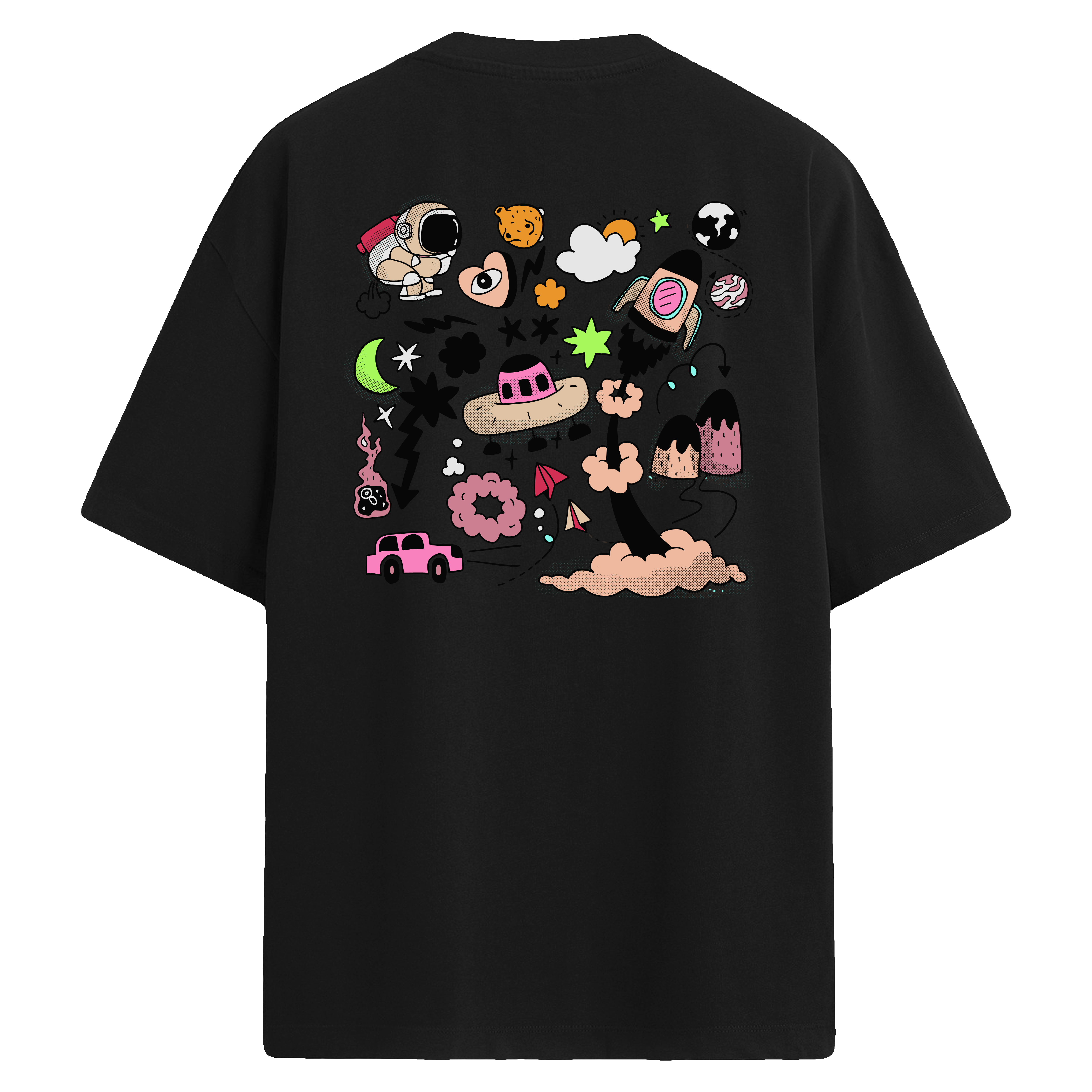 Dream Launch Sırt Baskılı Oversize T-Shirt