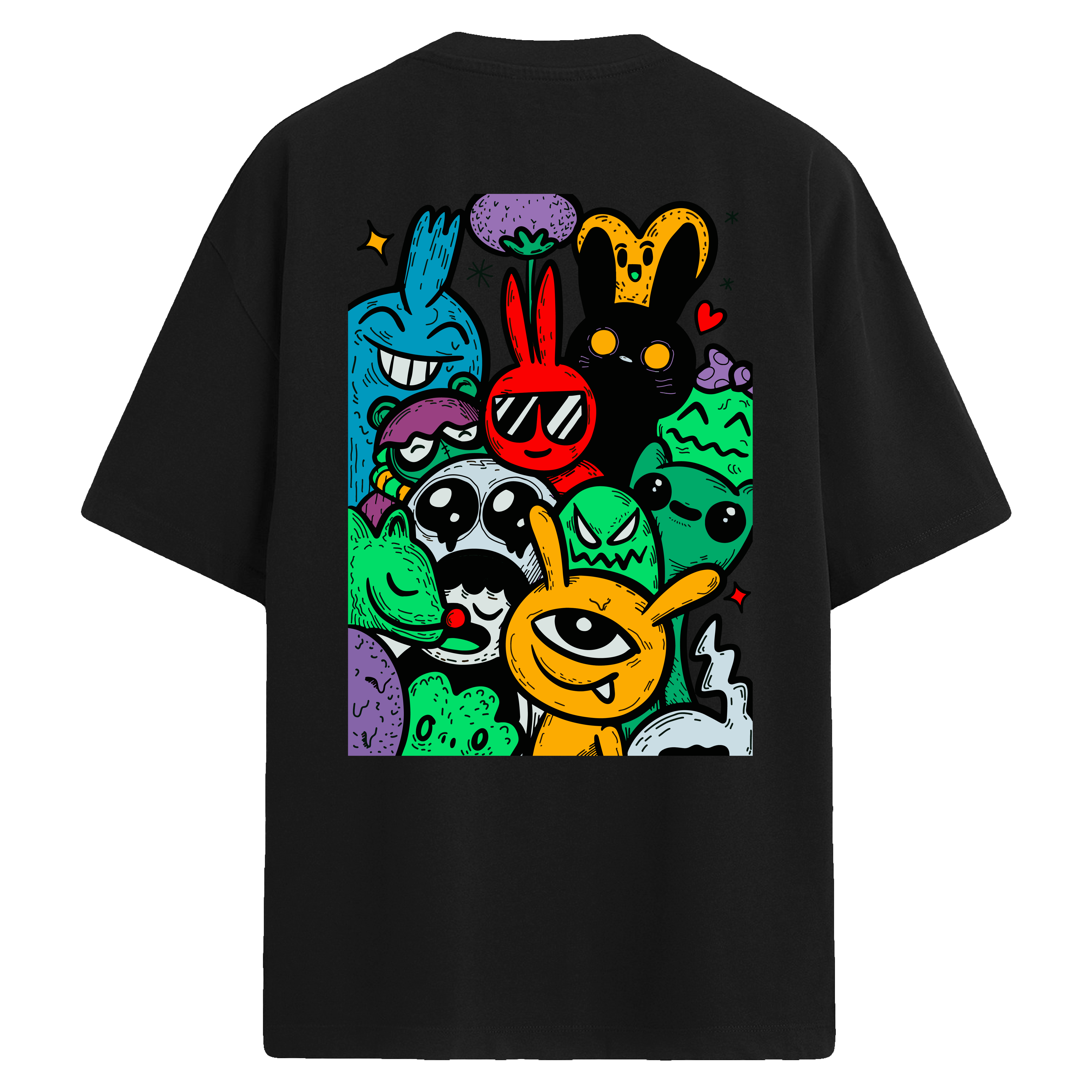 Bunny Chaos %100 Pamuk Oversize Unisex Tişört