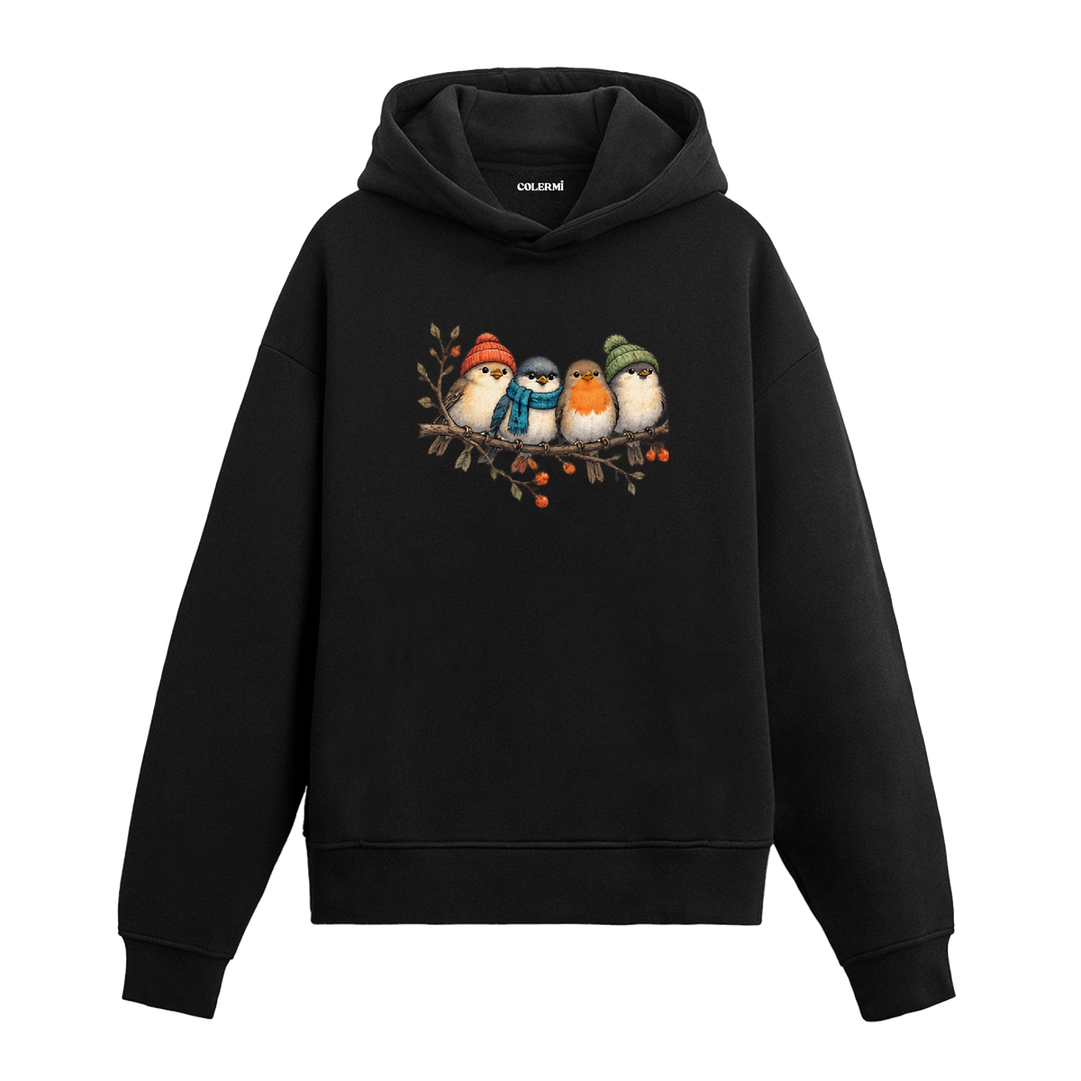 Kış Kuşları Tasarım Hoodie