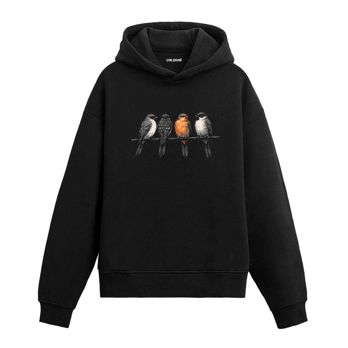 Daldaki Kuşlar Tasarım Hoodie - Colermi