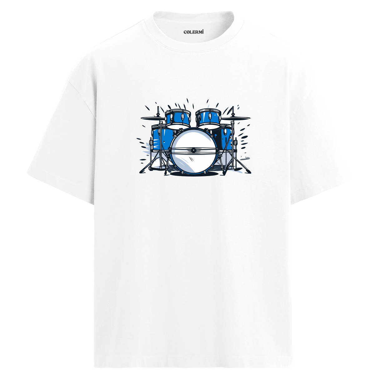 The Voice Mikrofon Tasarımlı Bisiklet Yaka Oversize Unisex T-Shirt