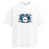 The Voice Mikrofon Tasarımlı Bisiklet Yaka Oversize Unisex T-Shirt